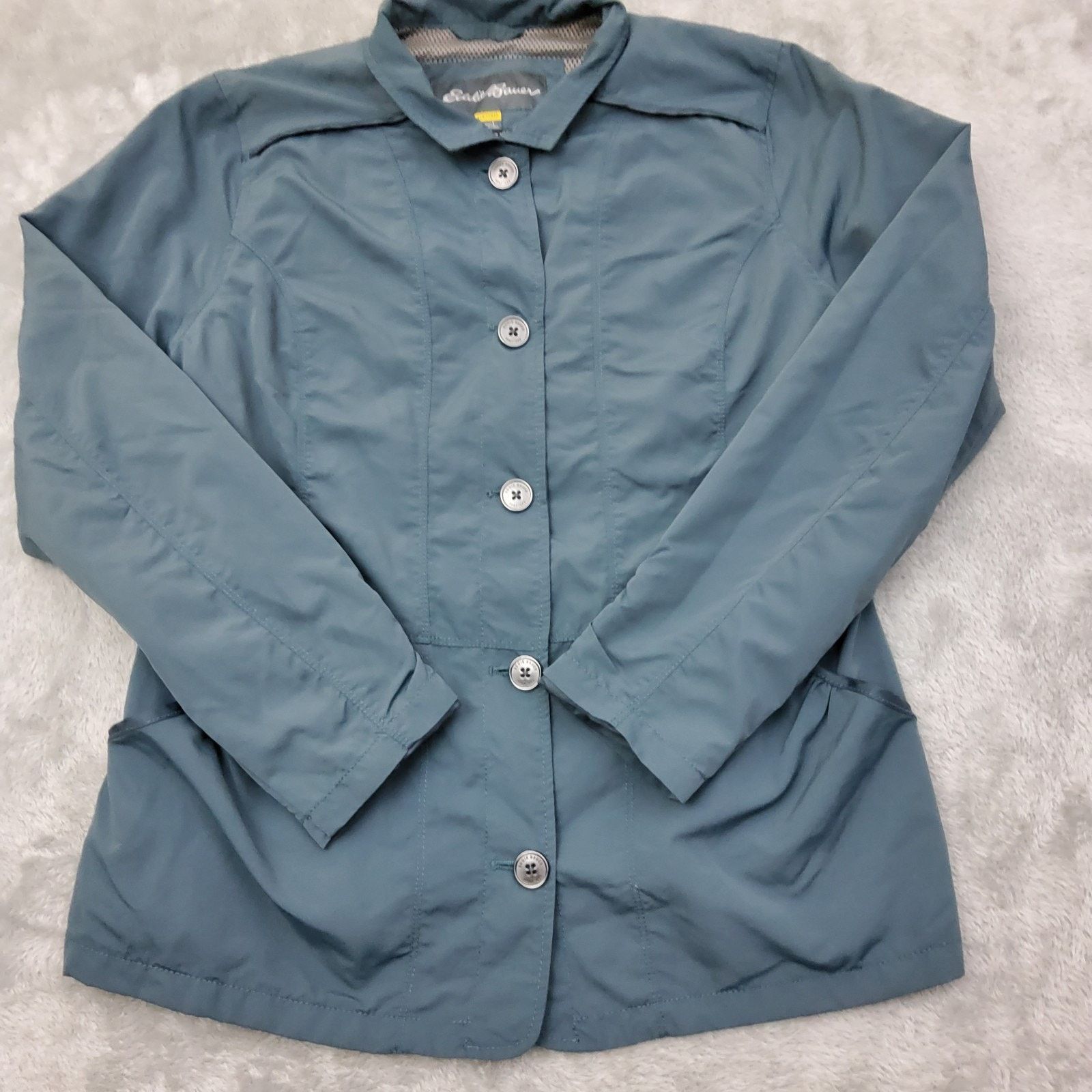 Eddie Bauer Eddie Bauer Travex Blue Button Closure Women’s Sz L Nylon Size L / US 10 / IT 46 - 1 Thumbnail