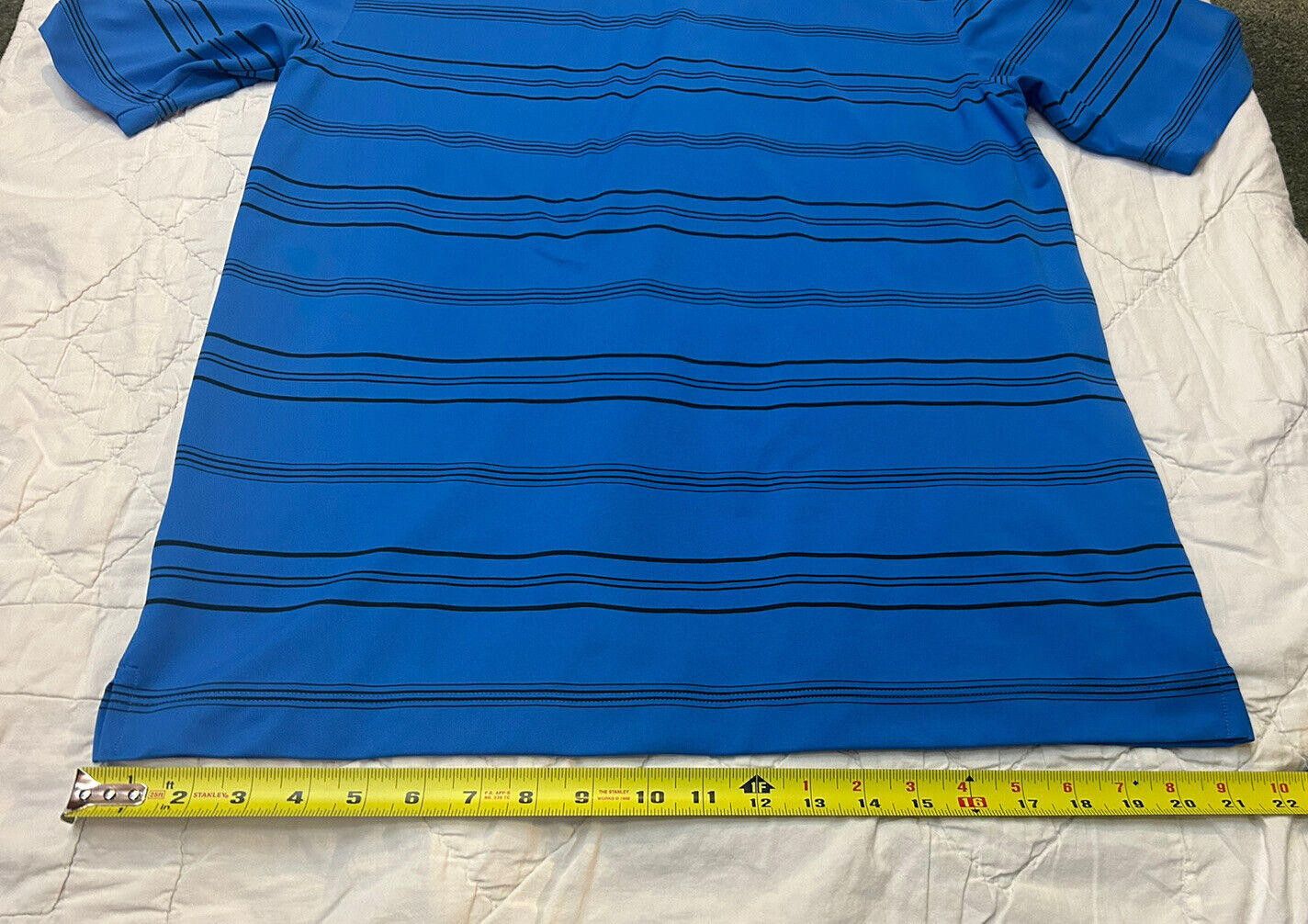 Nike Nike Men's Golf Polo Shirt Blue Black Striped FitDry - Sz M Size US M / EU 48-50 / 2 - 8 Thumbnail