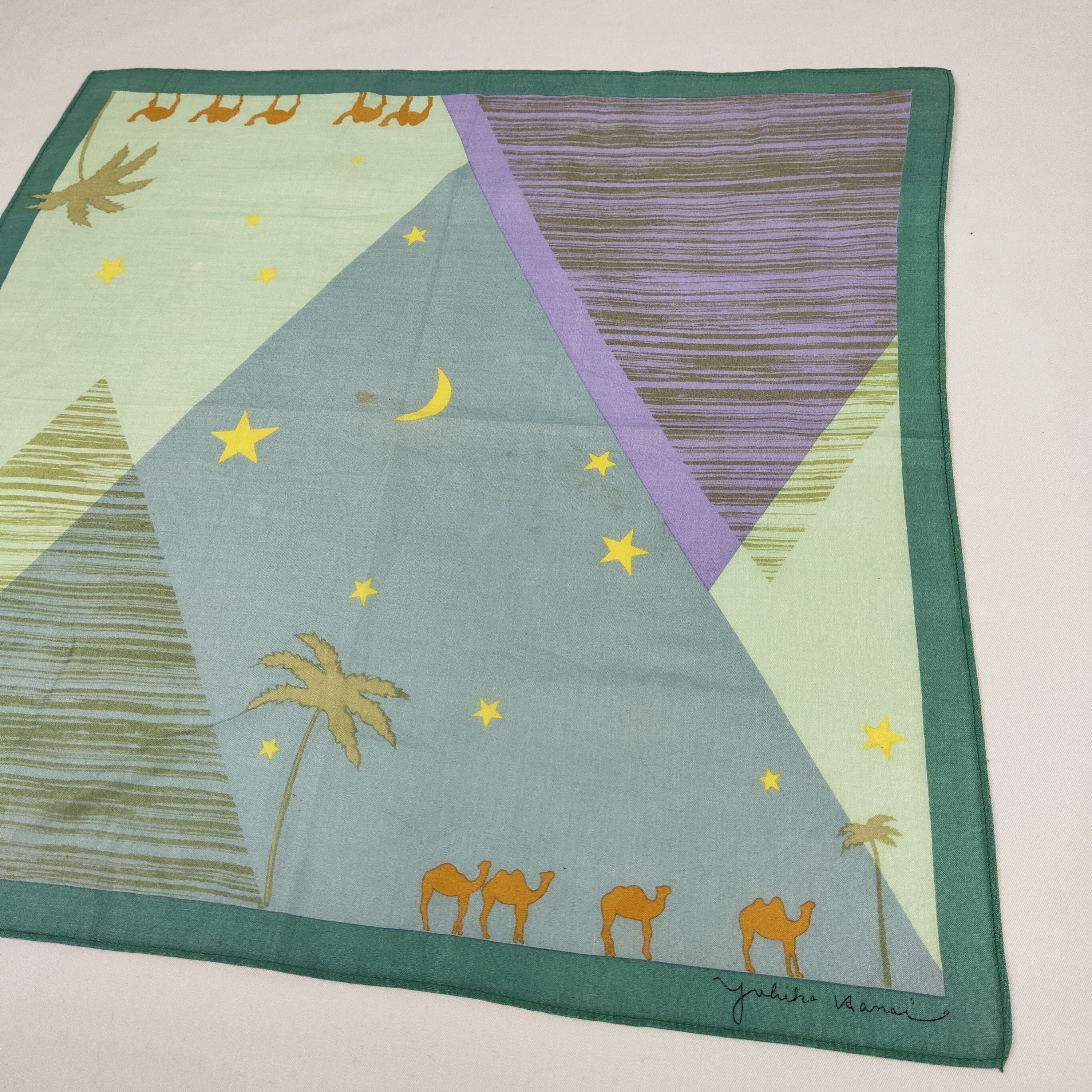 Vintage Yukiko Hanai Handkerchief / Neckerchief / Bandana FZ658 Size ONE SIZE - 4 Thumbnail