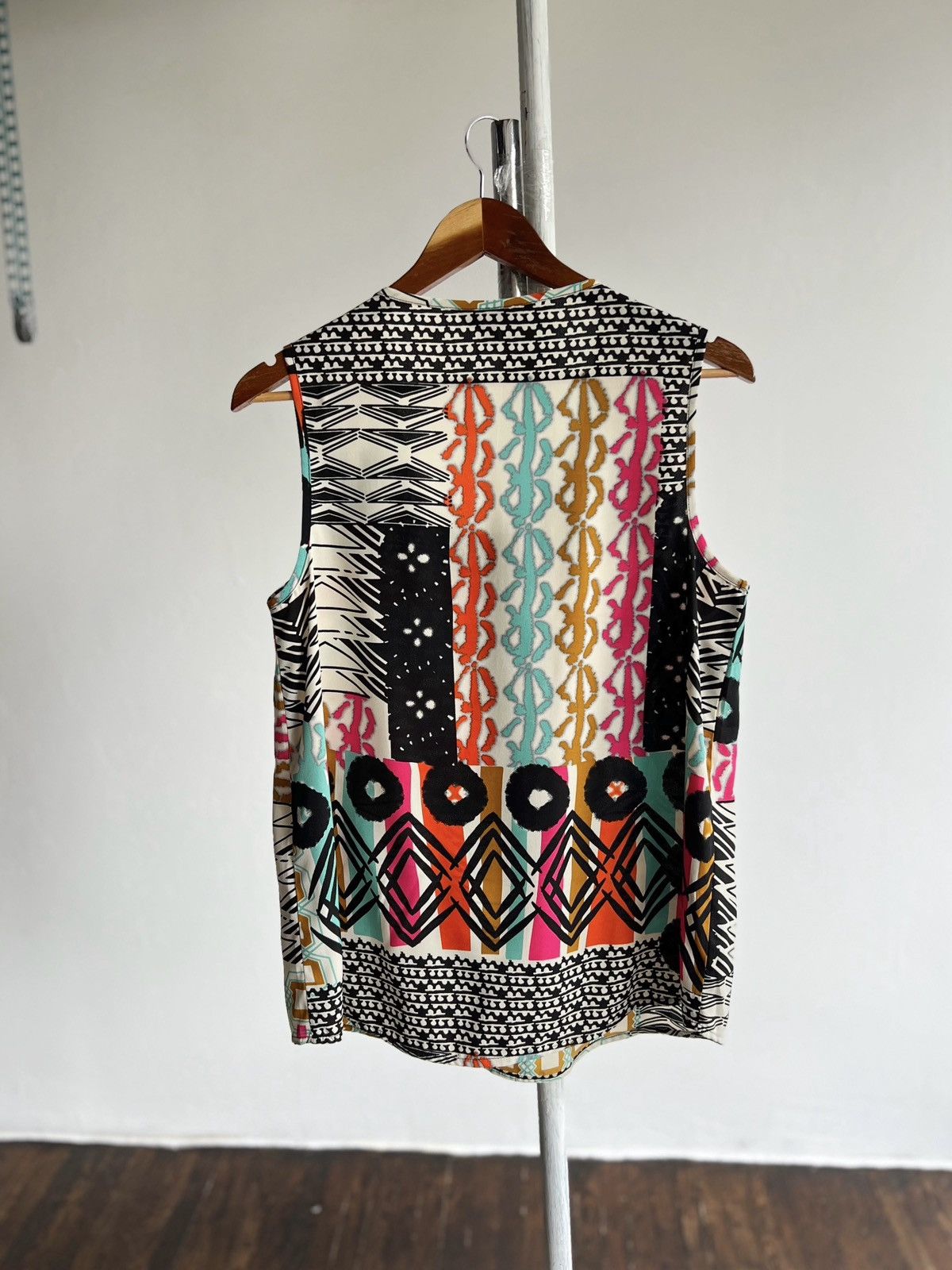 Designer Marisota Women’s Made in India Geometric Tank Top Blouse Size M / US 6-8 / IT 42-44 - 6 Thumbnail