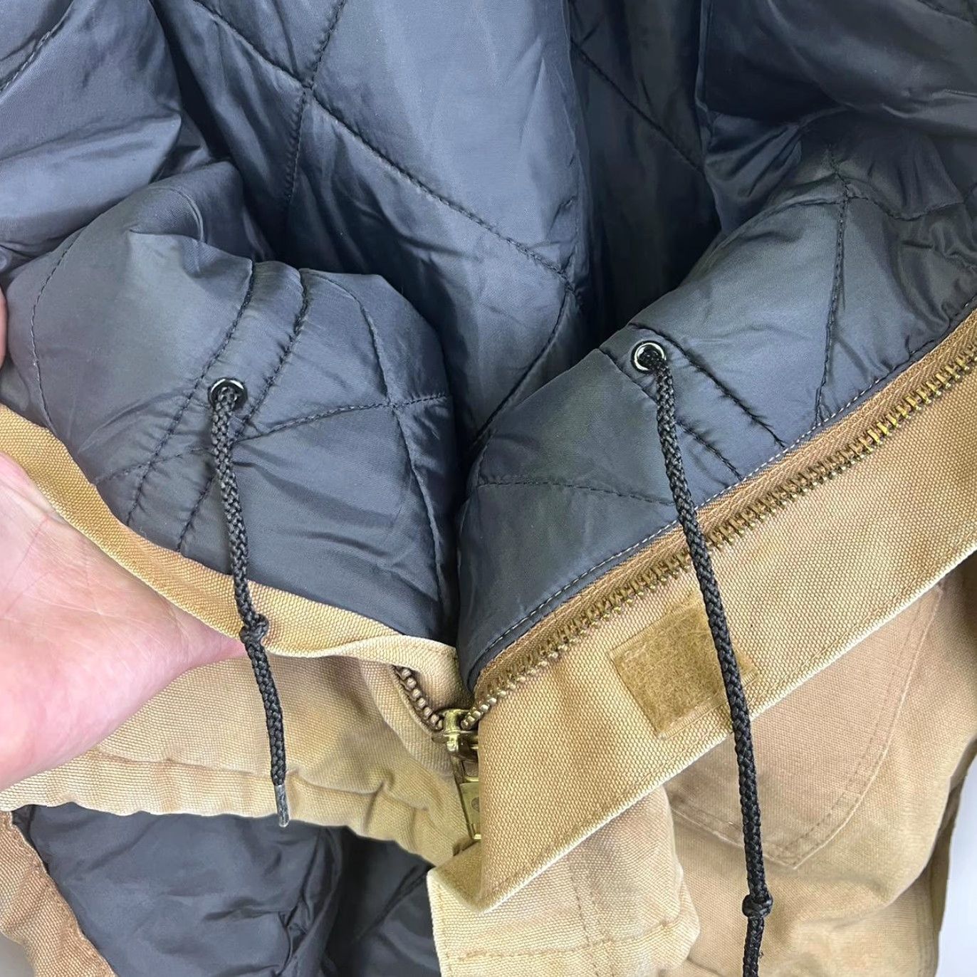 Carhartt VINTAGE Carhartt Insulated Jacket Mens XL Cotton Bomber Jacket Tan Brown Collar Casual Workwear Outdoors Mens Jacket Size US XL / EU 56 / 4 - 7 Thumbnail