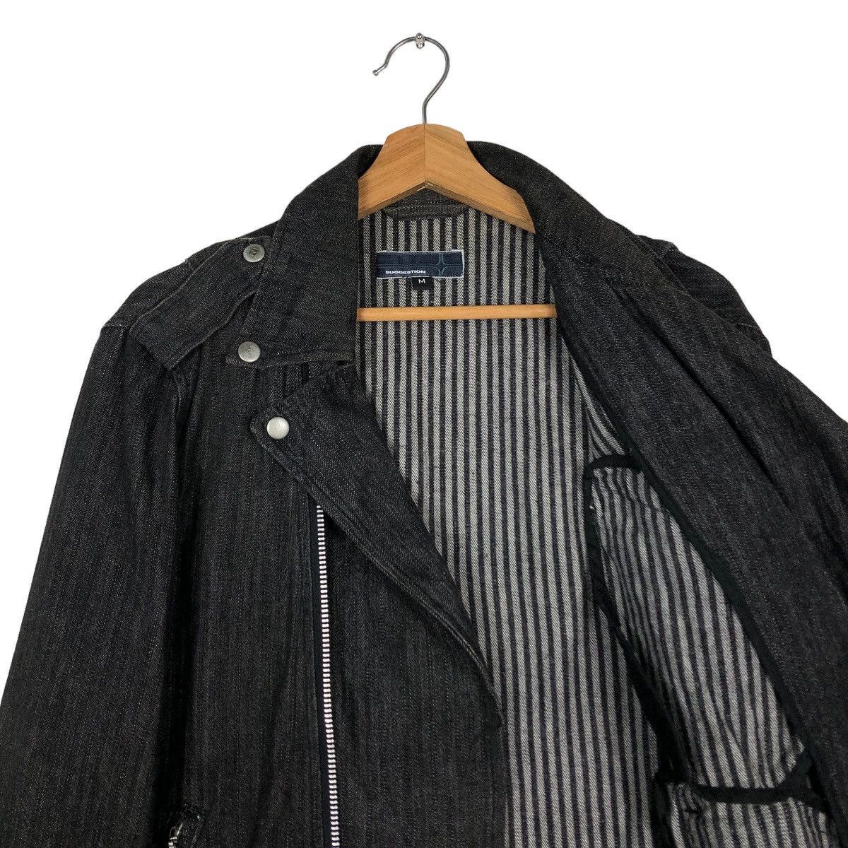 Japanese Brand Biker Jacket Bondage Double Breast Suggestion Japan Striped Size US M / EU 48-50 / 2 - 12 Thumbnail