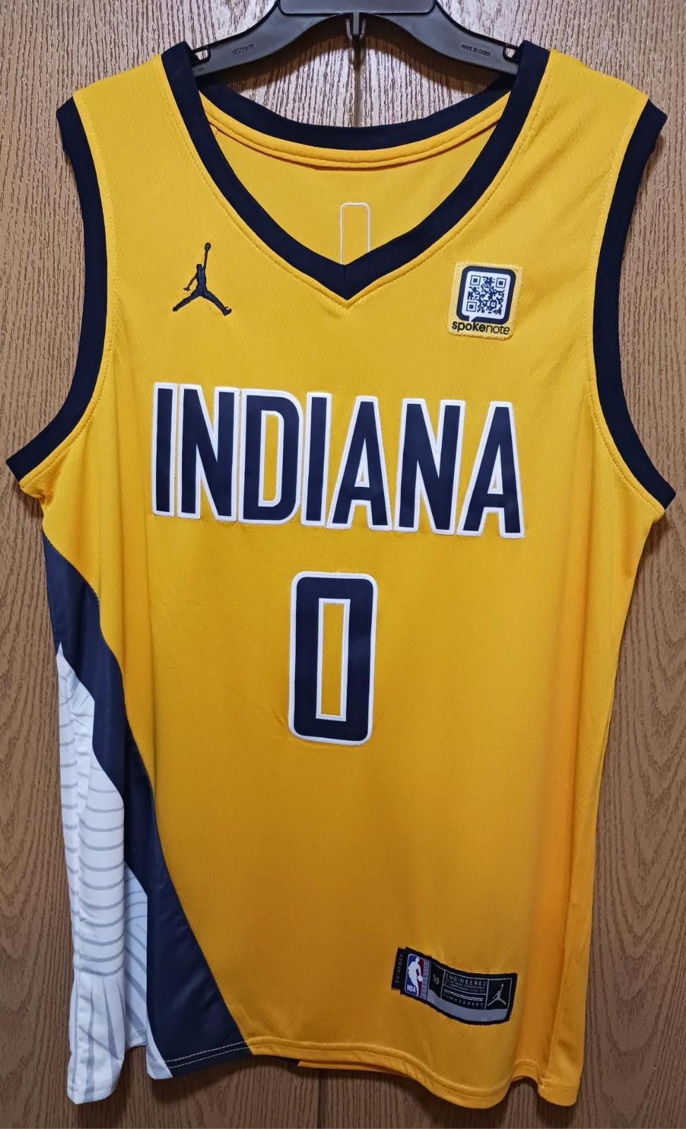 Other Tyrese Haliburton-Jordan-Pacers-Jersey-Yellow-Good-L-$105 Size US L / EU 52-54 / 3 - 1 Thumbnail