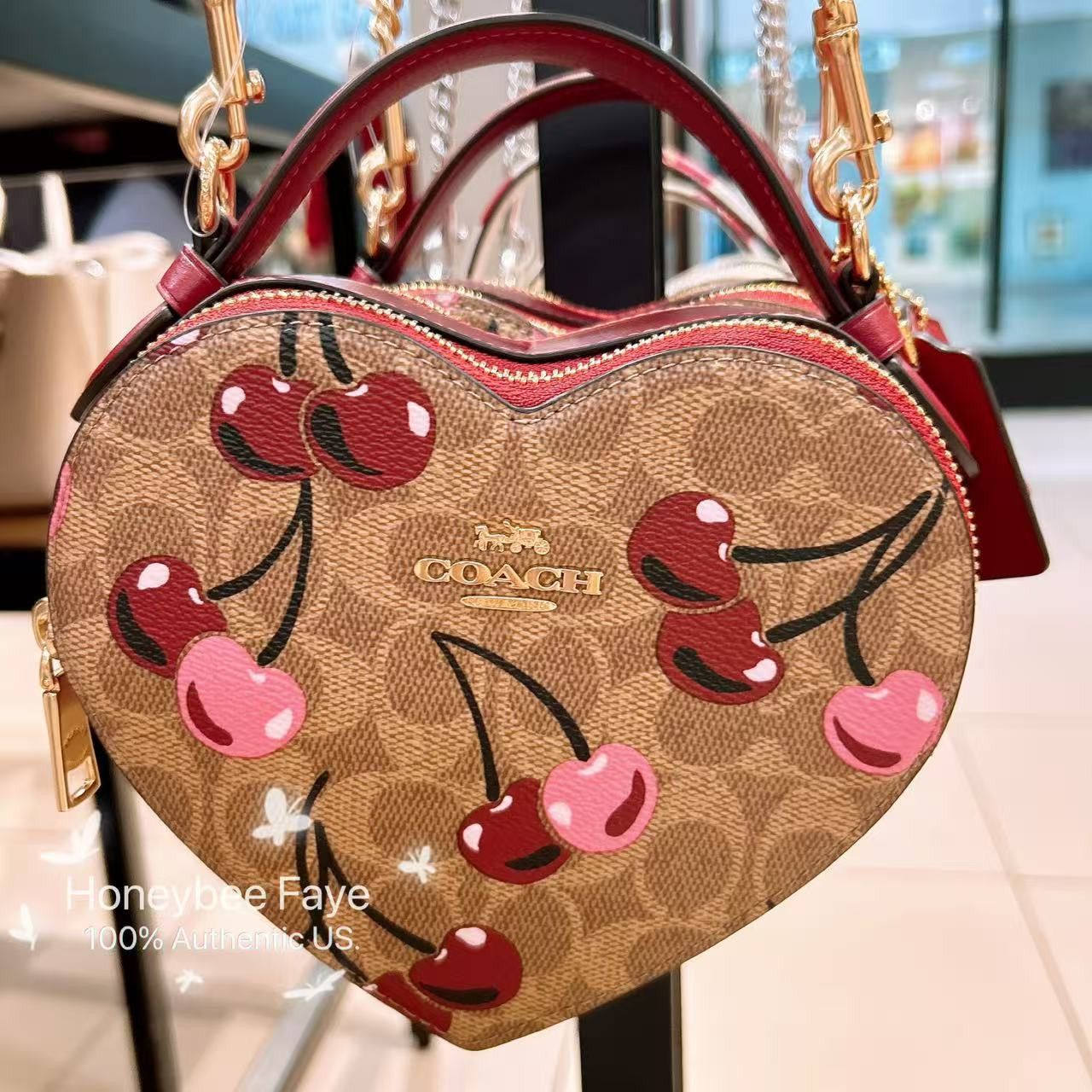 Heart Crossbody Heart Print Bag Coach Heart Crossbody In Signature 