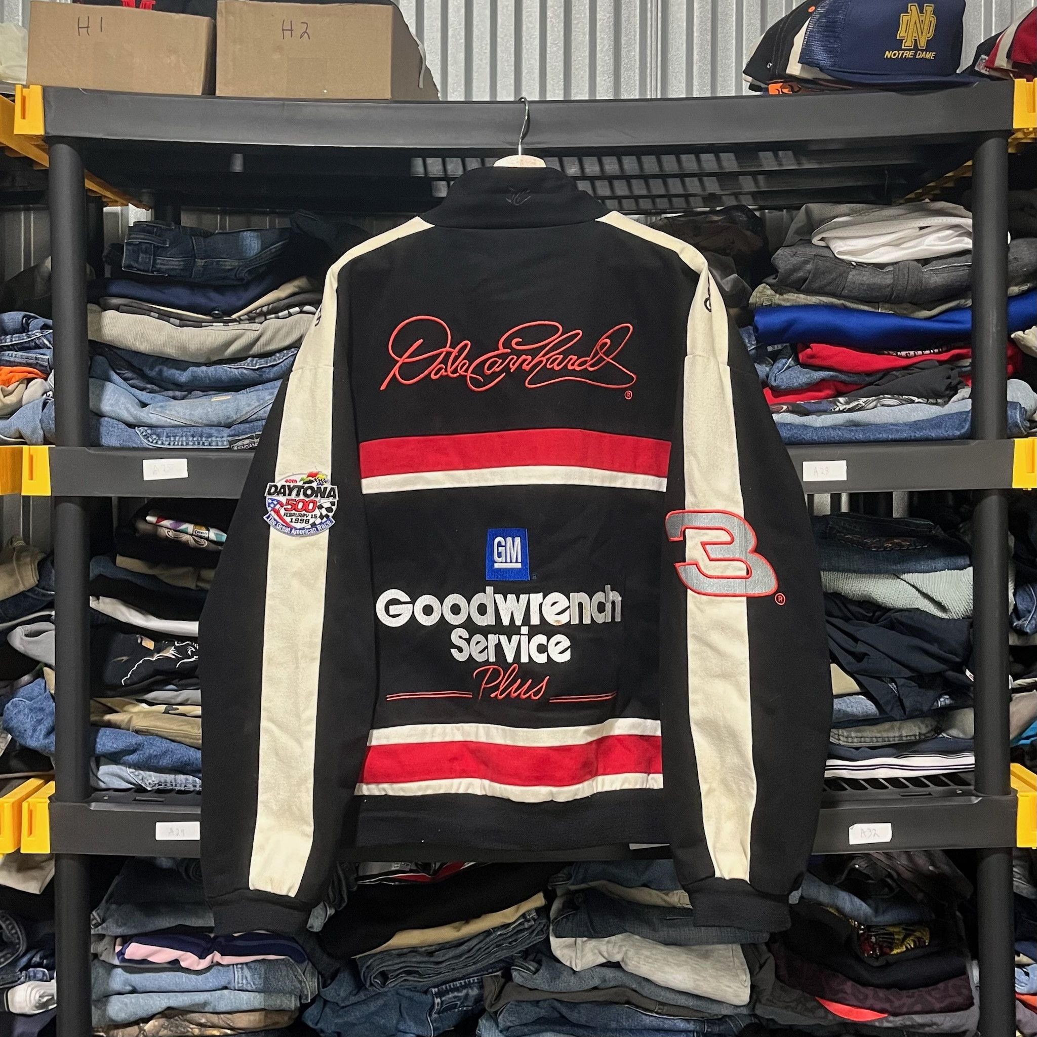 Chase Authentics VINTAGE DALE EARNHARDT GOODWRENCH NASCAR 90s RACING JACKET Size US XL / EU 56 / 4 - 9 Thumbnail