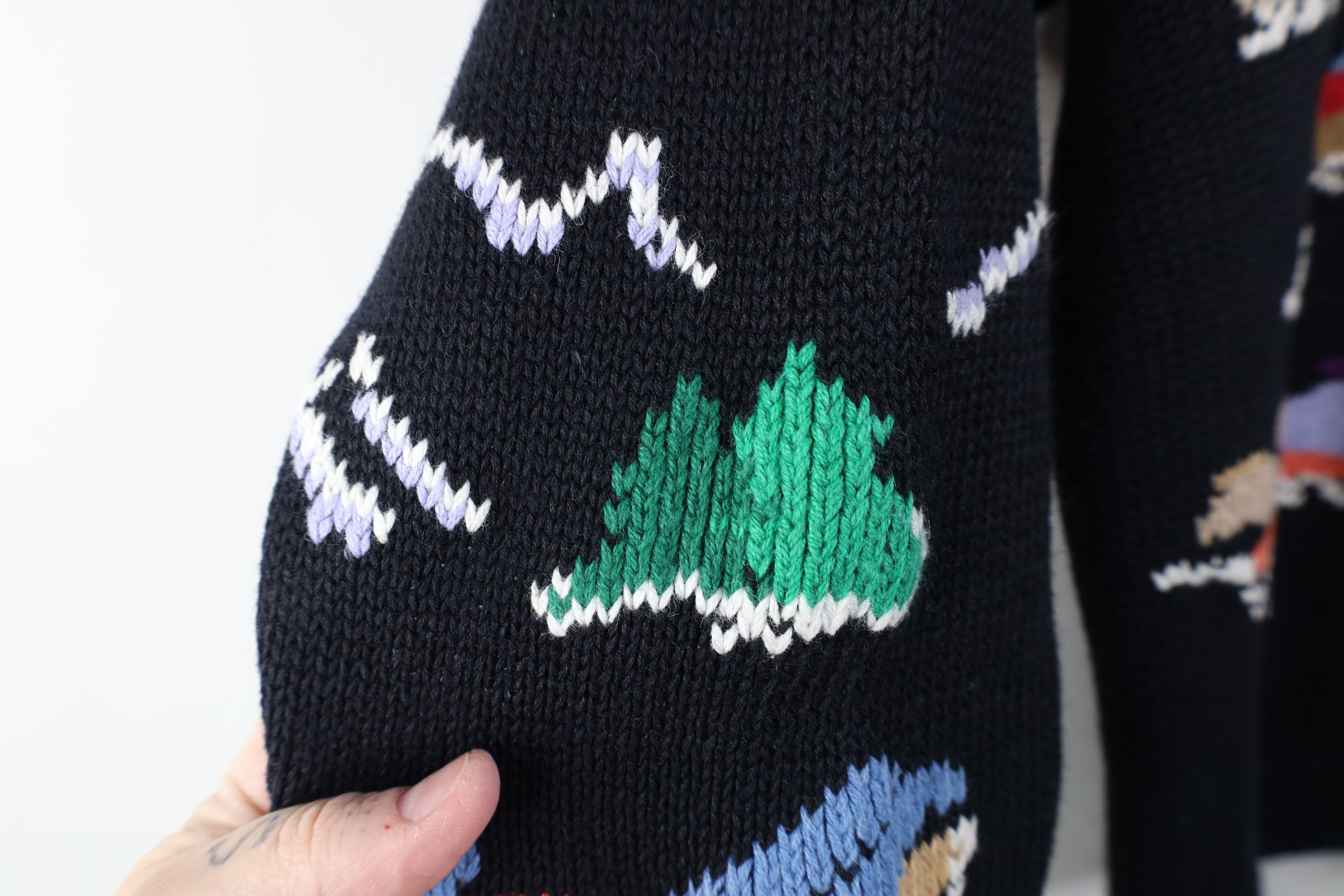 Vintage Vintage 90s Streetwear Christmas Winter Needlepoint Sweater Size M / US 6-8 / IT 42-44 - 6 Thumbnail