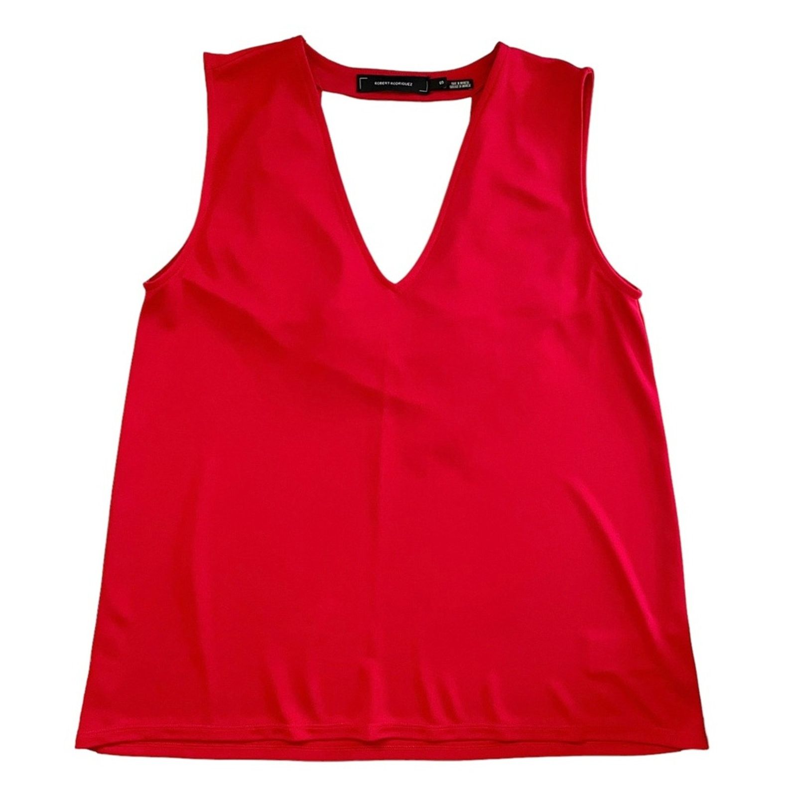Robert Rodriguez Robert Rodriguez Tyler Red Drape Back Sleeveless Top Blouse Size S / US 4 / IT 40 - 8 Thumbnail