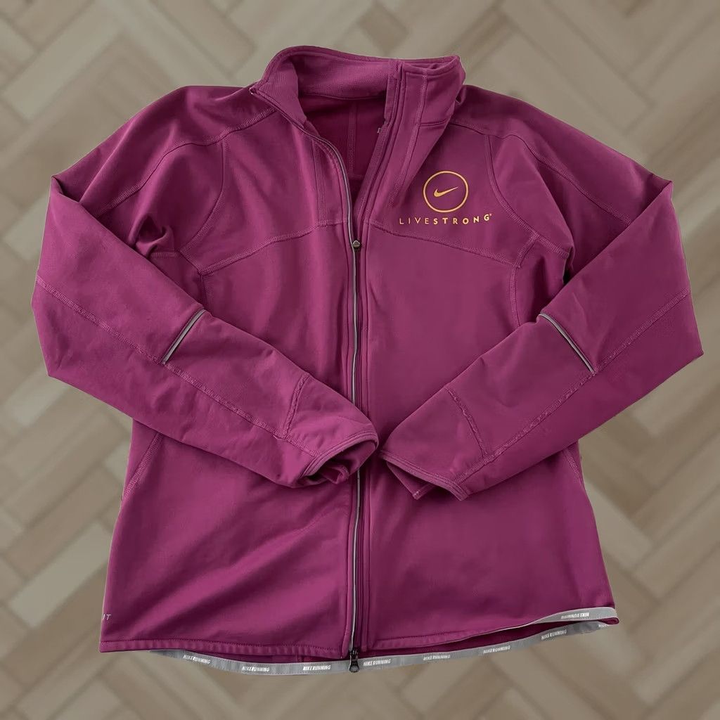 Nike Nike Dri-FIT Full Zip Atheltic Jacket Womens M Pink Size M / US 6-8 / IT 42-44 - 1 Thumbnail