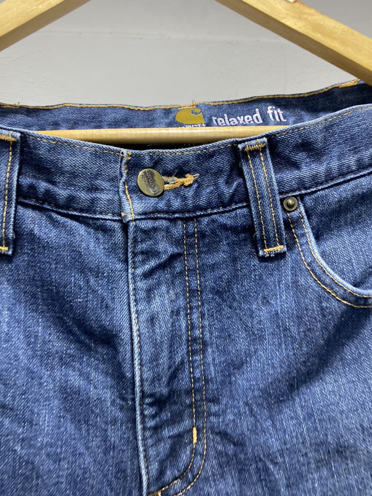 Carhartt × Vintage Vintage Carhartt Paint Splatter Denim 90s Winter Size US 35 - 12 Thumbnail