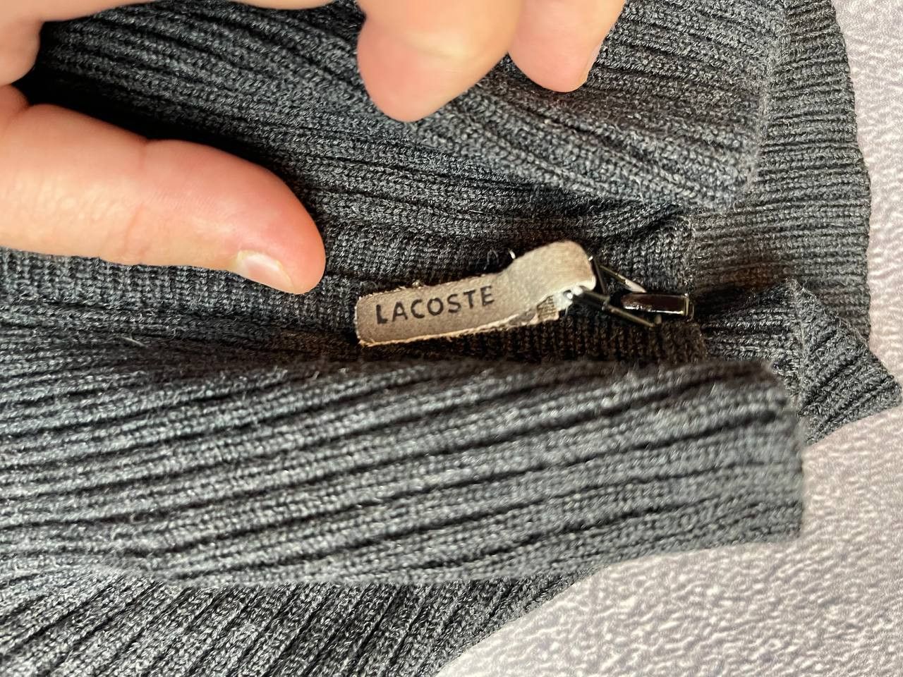 Lacoste Lacoste wool zip sweater size S-M Size US S / EU 44-46 / 1 - 5 Thumbnail