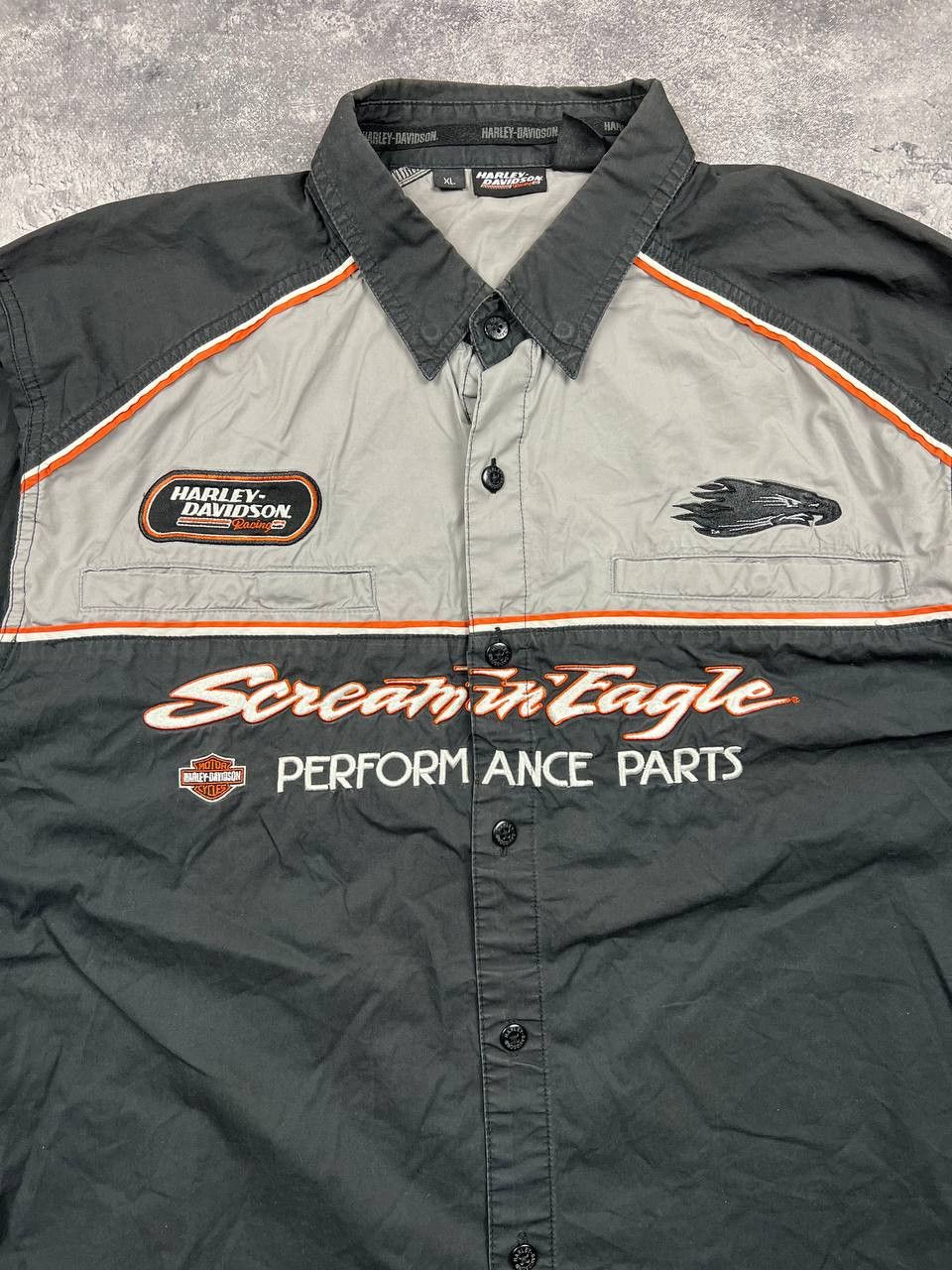 Harley Davidson Vinatge Harley Davidson Long Sleeve Button Up Shirt Racing Size US XL / EU 56 / 4 - 4 Thumbnail