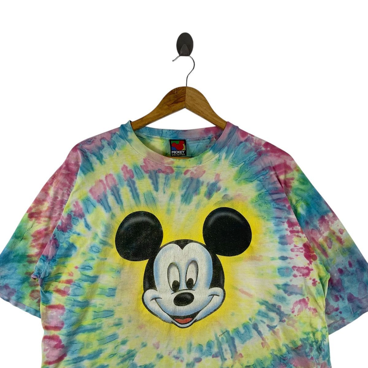 Disney × Mickey Mouse × Vintage Vintage MICKEY MOUSE Disney Cartoon Big Logo Tie Dye T-Shirt Size US L / EU 52-54 / 3 - 2 Thumbnail