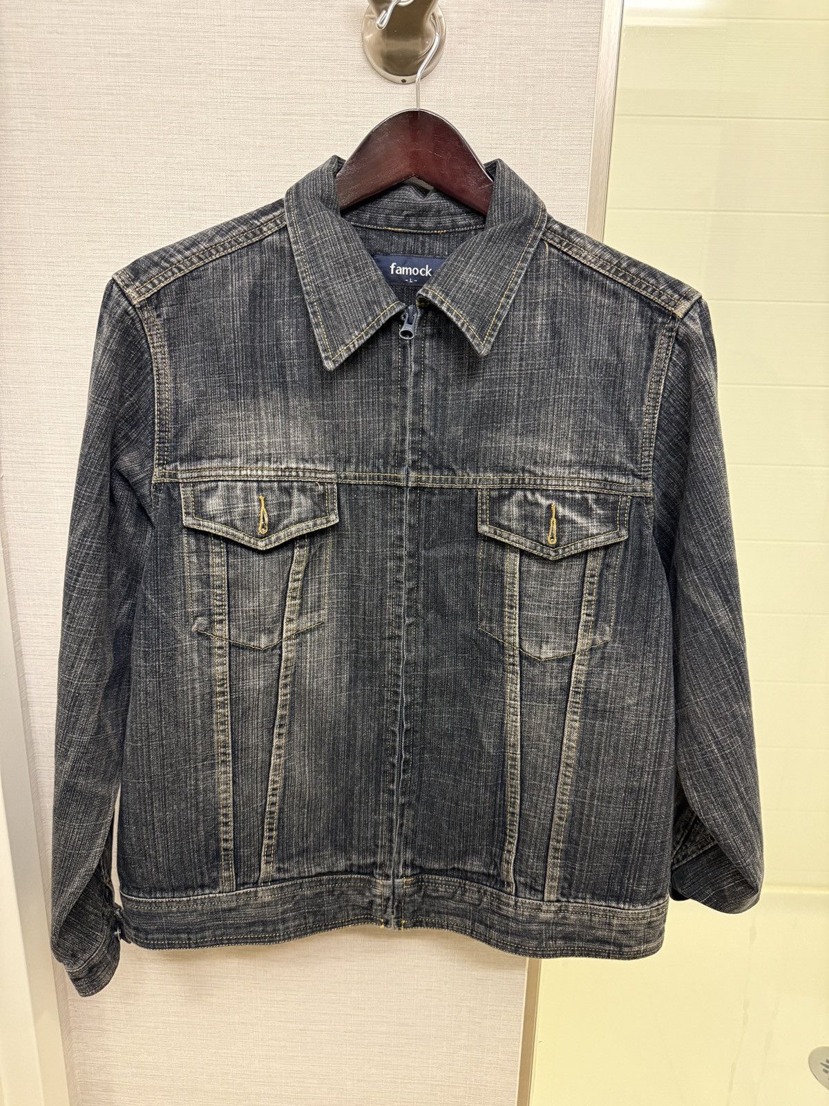 Japanese Brand 2000s famock japan indigo wash denim jacket y2k style Size US L / EU 52-54 / 3 - 1 Thumbnail