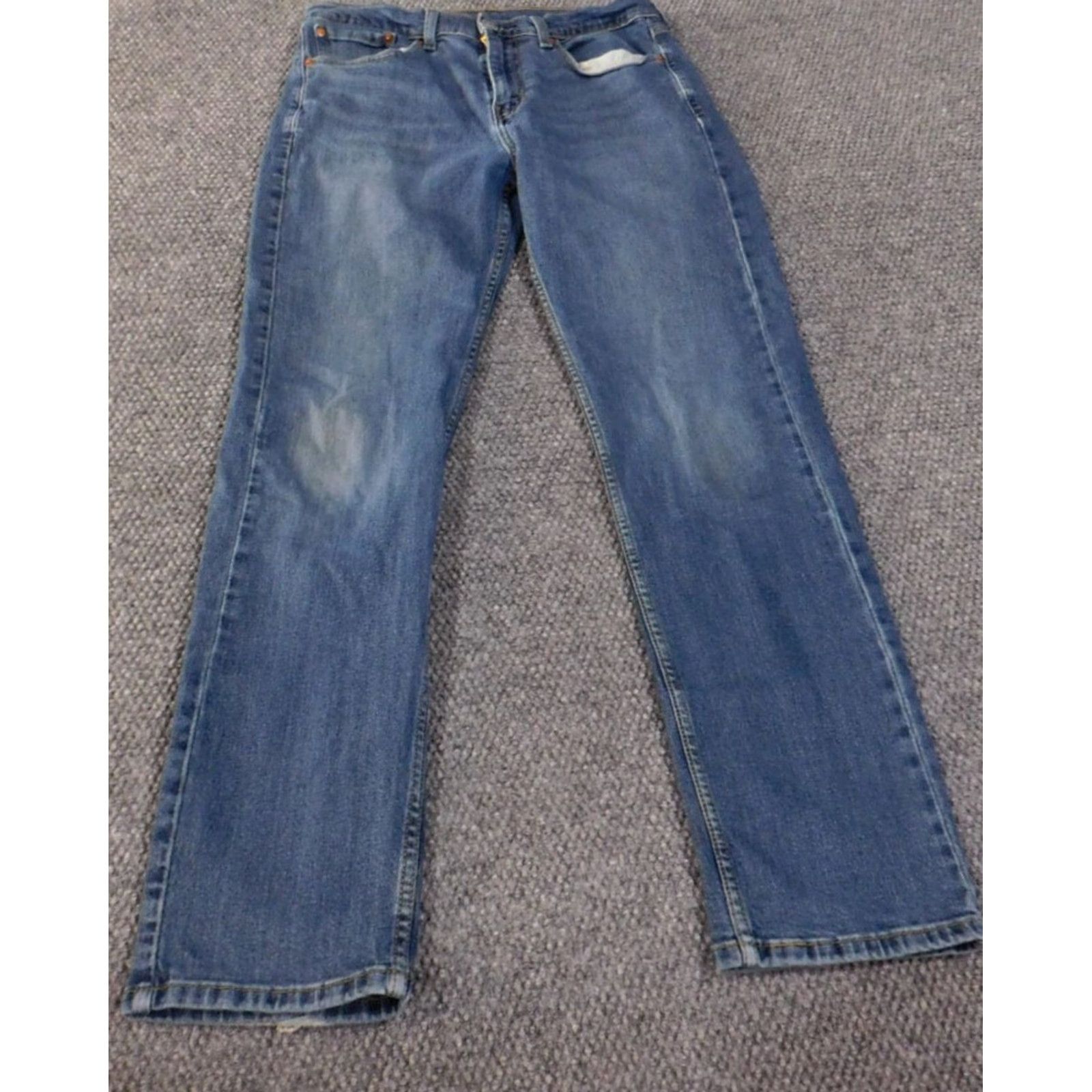 Levi's Levi's 505 Jeans Mens 32x32 Blue Med Wash Denim Classic Western Retro Straight Pockets Zipper 32 Regular Mens Size US 32 / EU 48 - 2 Thumbnail