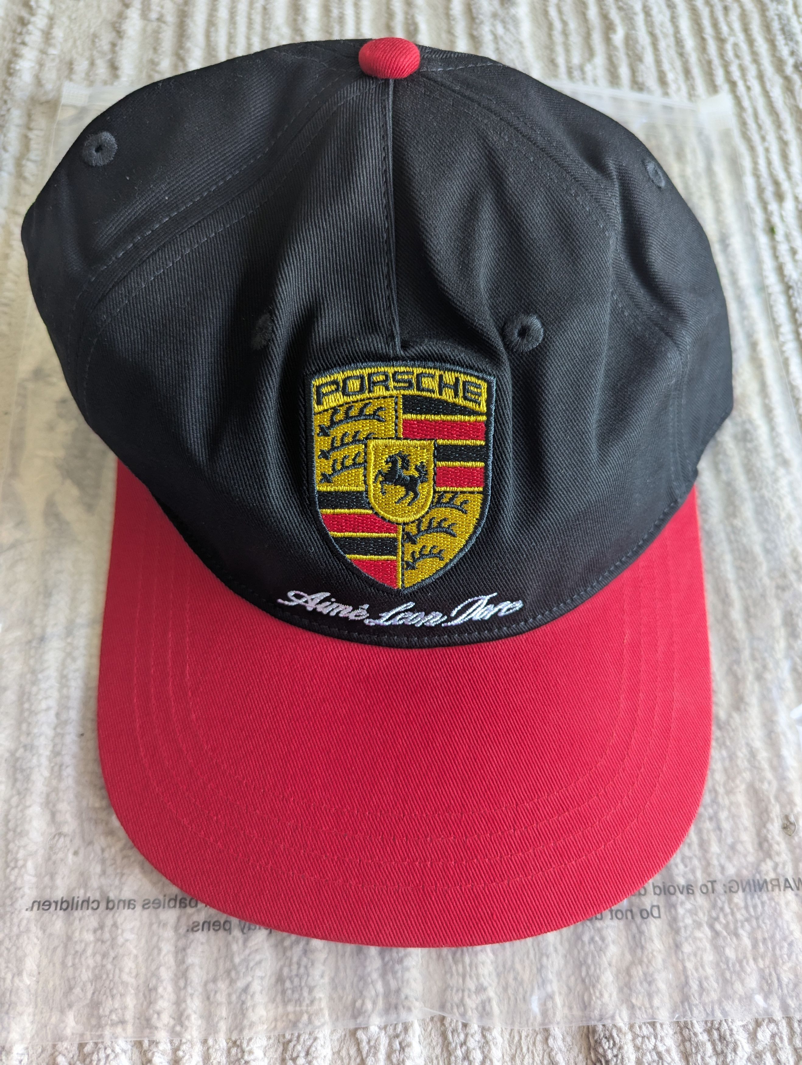 ALD Porsche Logo Hat Jet Black multi Aime Leon Dore x Porsche 993