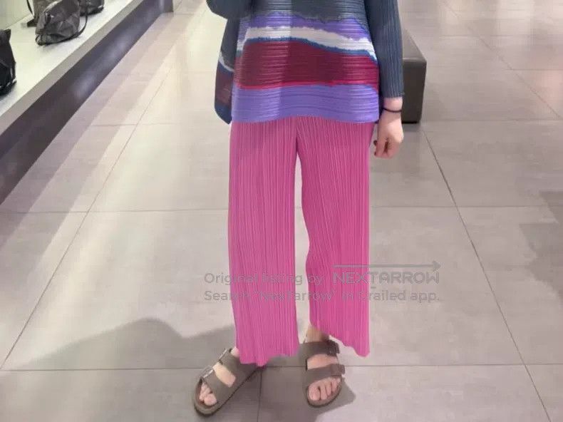 Issey Miyake Issey Miyake size:3 Pink Pants Size 22" - 2 Thumbnail