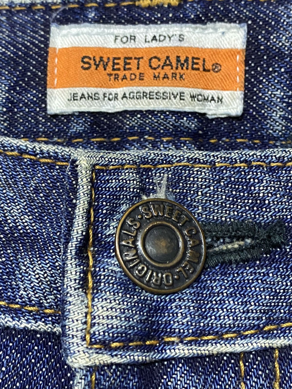 If Six Was Nine Vintage Japanese Brand Blue Wash Distressed Flare Jeans Size 28" / US 6 / IT 42 - 7 Thumbnail