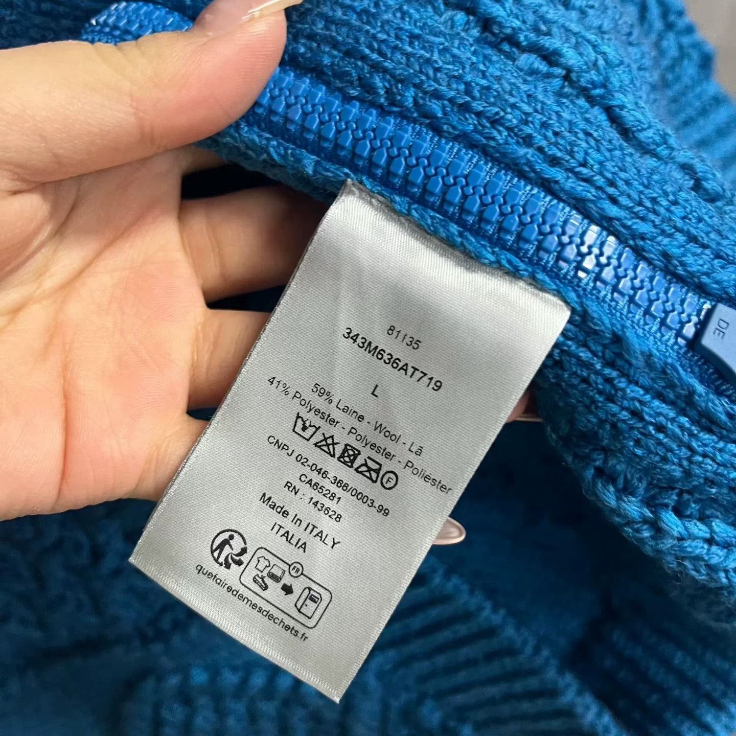 Dior Dior Latest Blue Knit Round Neck Sweater Size US XXS / EU 40 - 2 Thumbnail