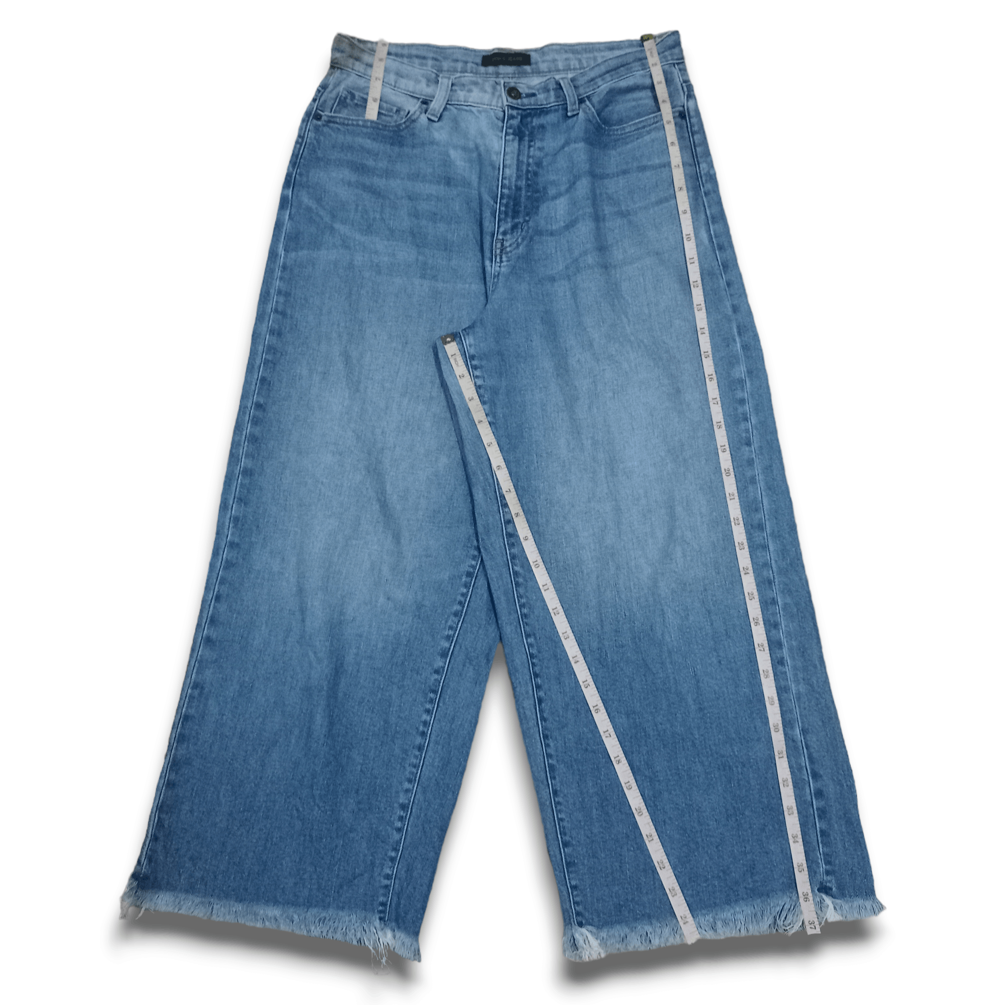 Uniqlo Vintage Japanese Uniqlo Frayed Wide Leg Baggy Jeans 31x24 Size US 31 - 8 Thumbnail