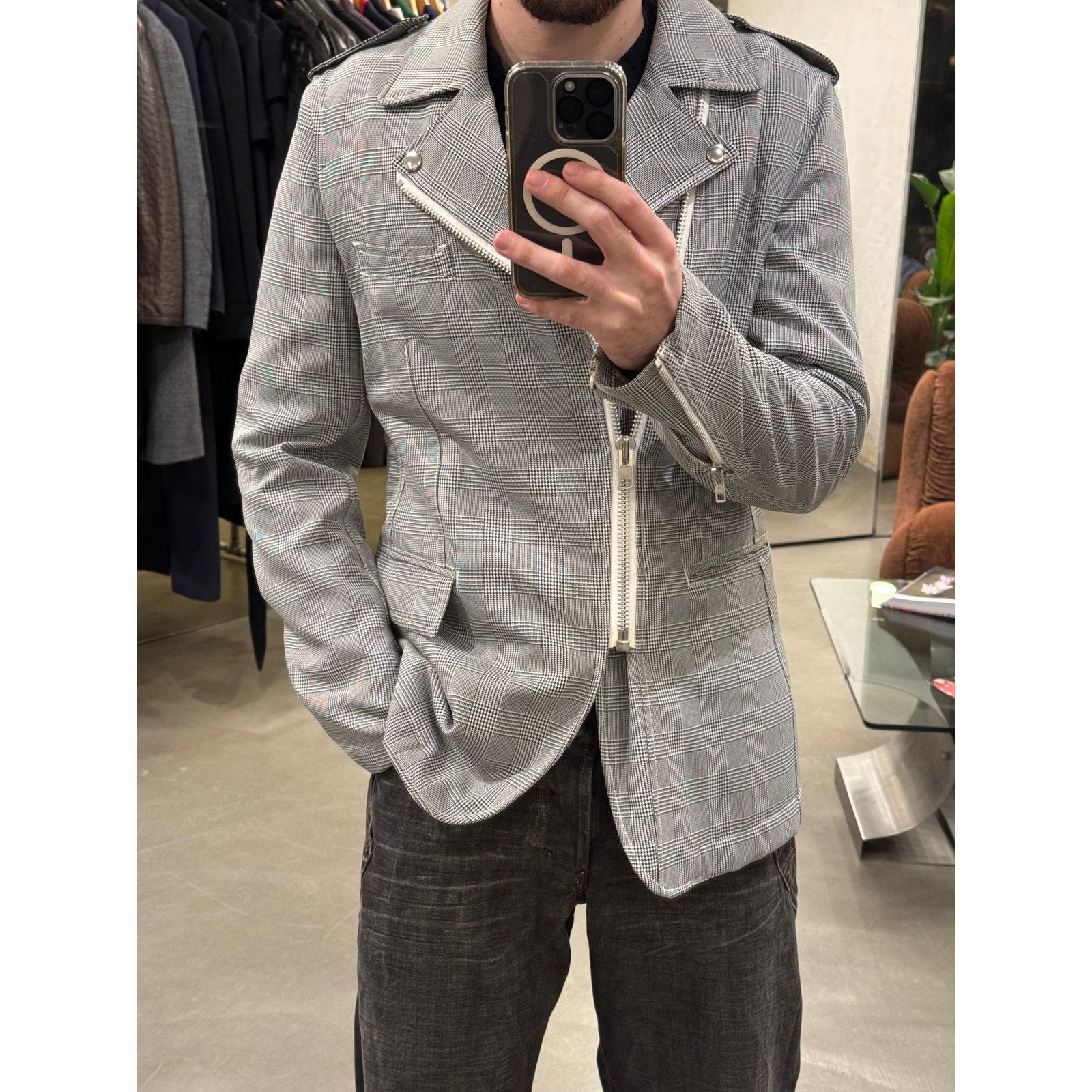 Comme des Garcons 2011 Comme des Garçons checkered zipper jacket Size US M / EU 48-50 / 2 - 2 Thumbnail