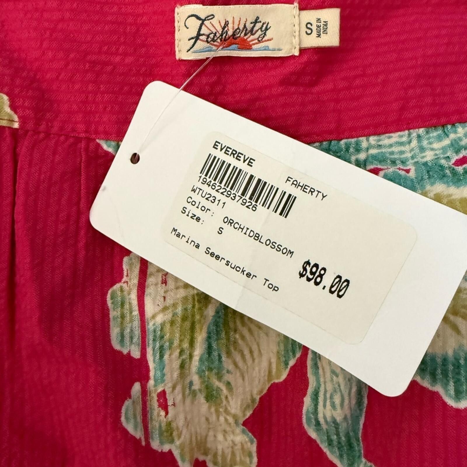 Faherty NWT Faherty Pacifica Orchid Blossom Wrap Skirt & Top Set S Size 28" / US 6 / IT 42 - 9 Thumbnail