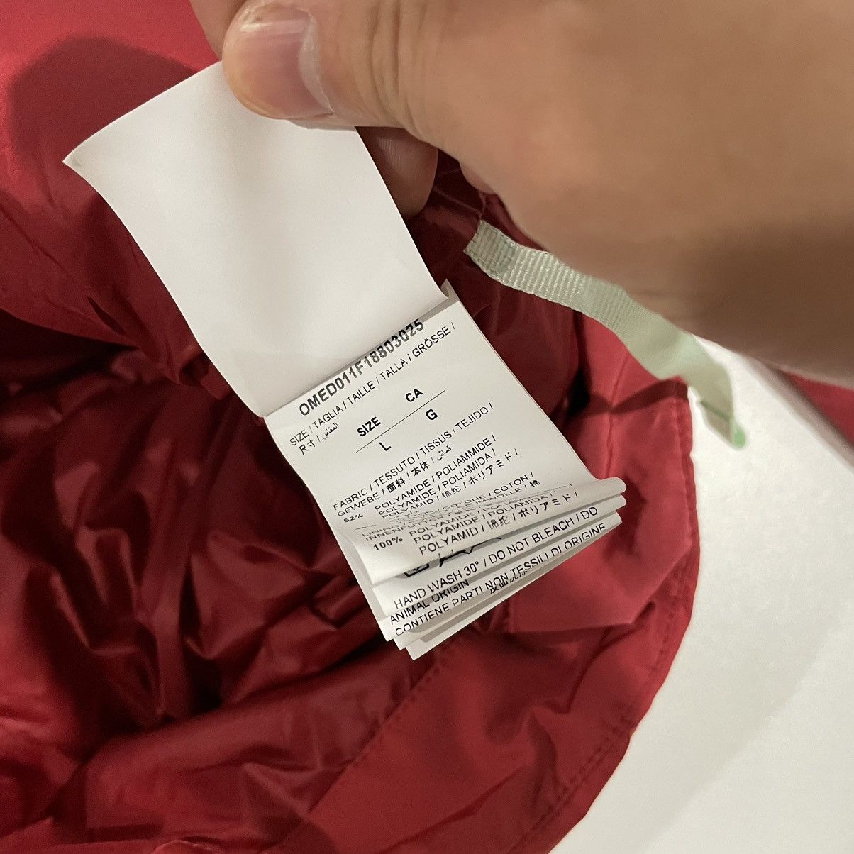 Off-White Off-White red diamond logo detachable puffer jkt Size US L / EU 52-54 / 3 - 9 Thumbnail