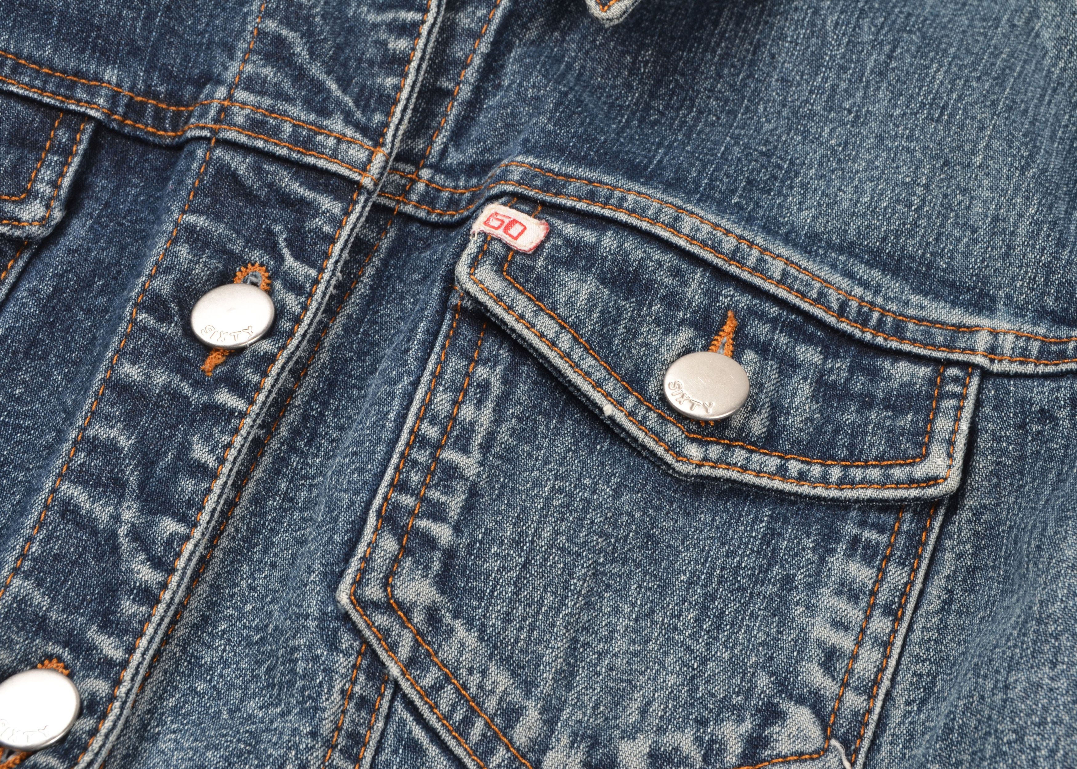 Miss Sixty Vintage Miss Sixty Y2K Faded Denim Trucker Jacket Size L / US 10 / IT 46 - 8 Thumbnail