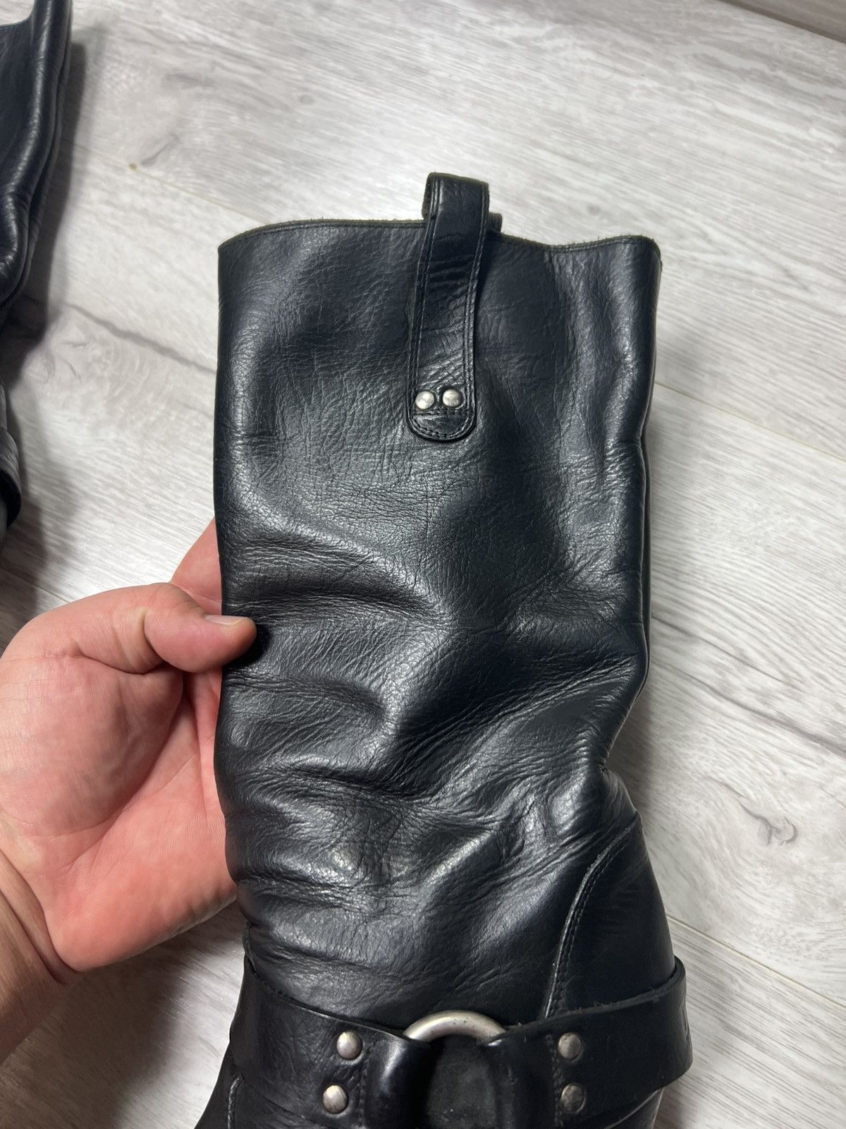 Dolce & Gabbana Dolce Gabbana Black Leather High Heel Boots D&G Y2K Style Size US 7.5 / IT 37.5 - 14 Thumbnail