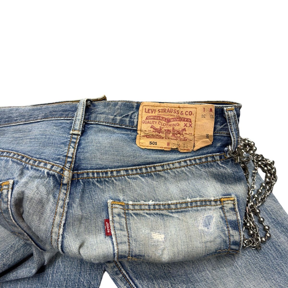 Levi's × Levi's Made & Crafted × Levi's Vintage Clothing Distressed Levis 501 Size US 32 / EU 48 - 4 Thumbnail