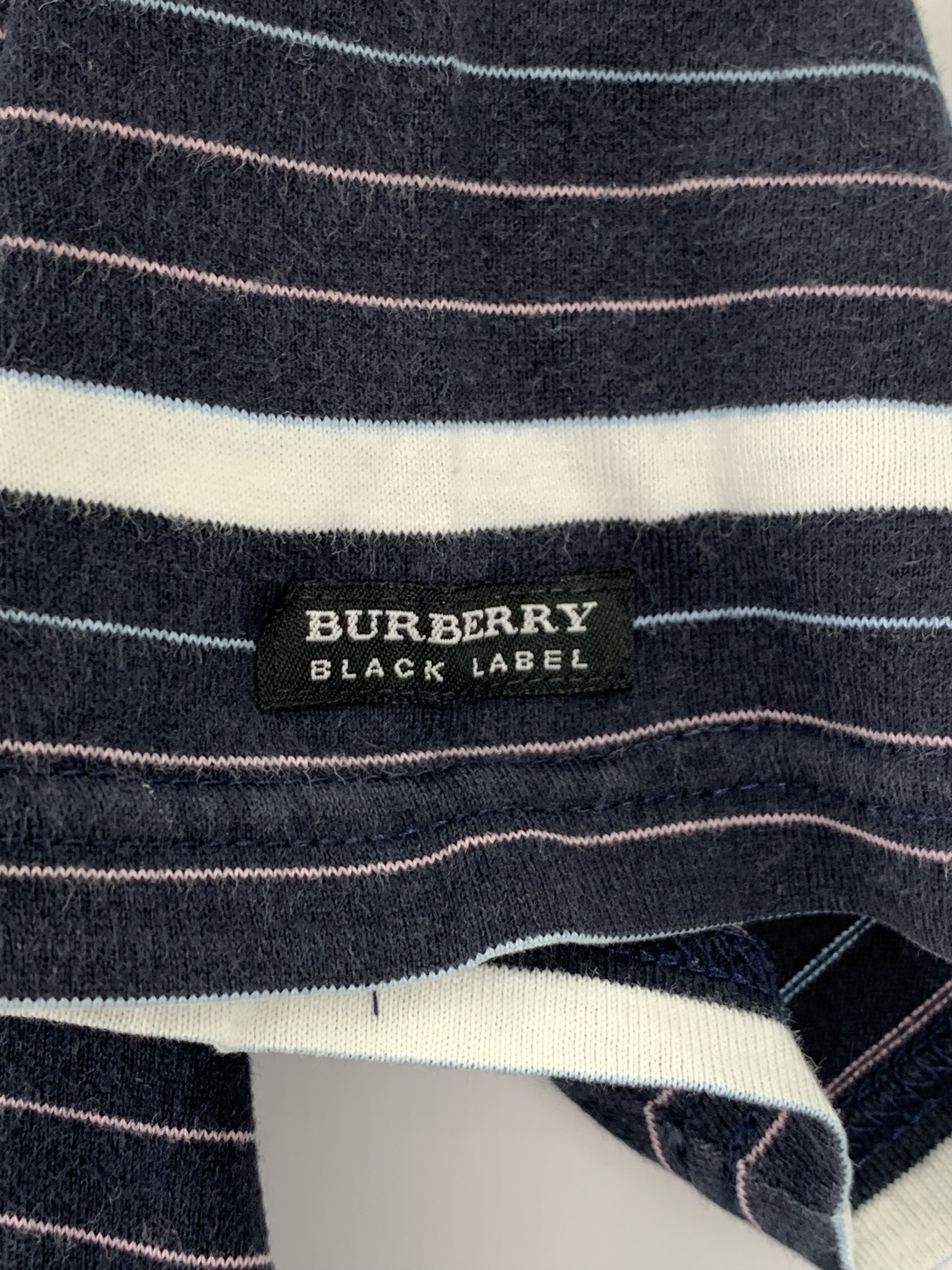 Burberry Vintage Burberry Black Label Stripe T Shirt TA0248 Size US M / EU 48-50 / 2 - 5 Thumbnail