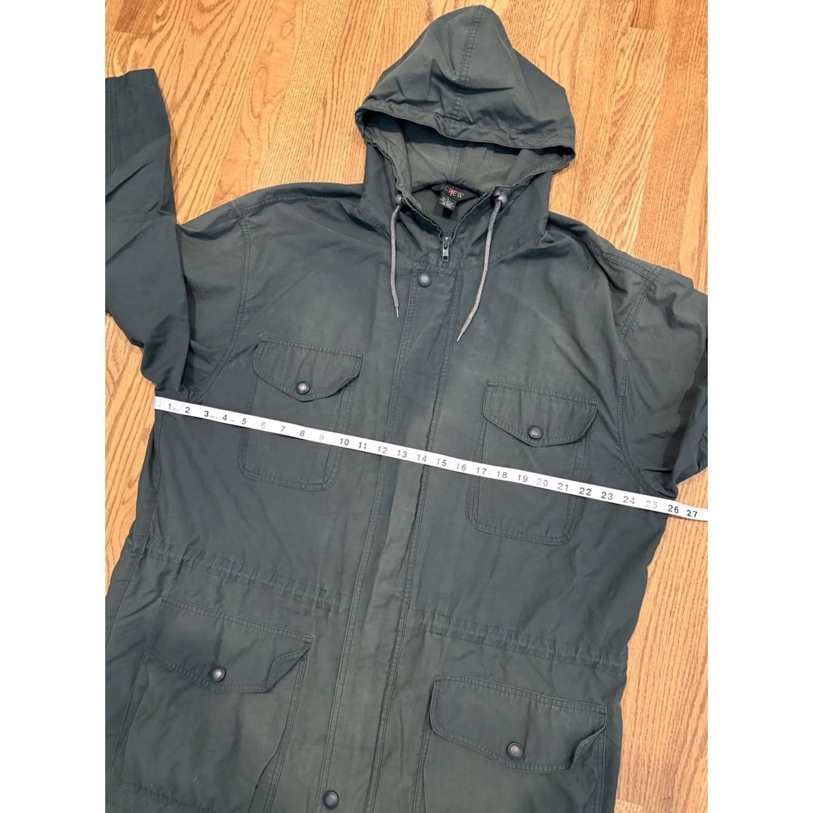 J.Crew VINTAGE J.CREW Jacket Parka Hooded Snap XL Men Green Cotton Nylon Oarsman Vintage Size US XL / EU 56 / 4 - 4 Thumbnail