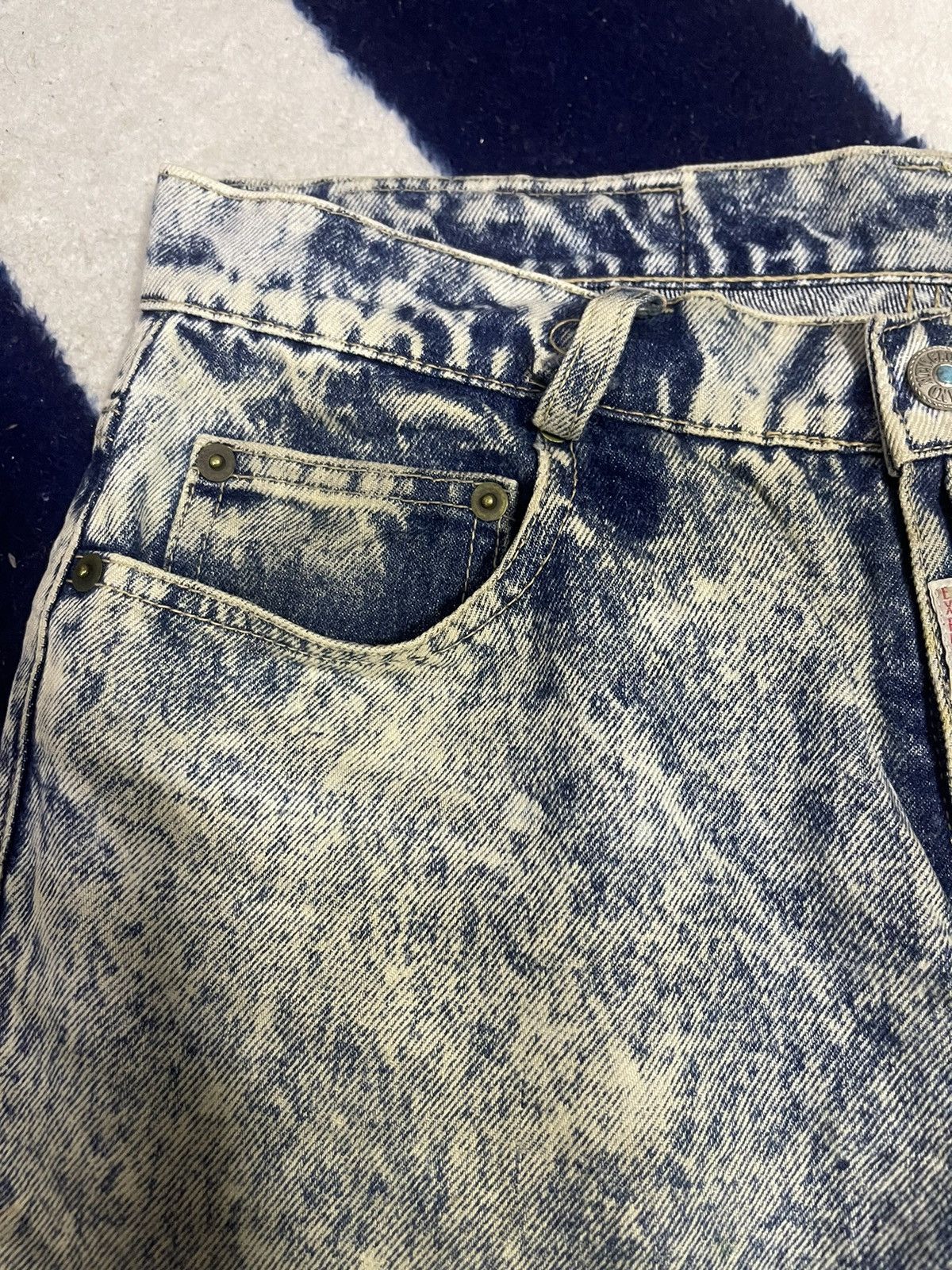 Japanese Brand × Jean Three Pal Acid Wash Jeans (14) Size US 32 / EU 48 - 12 Thumbnail