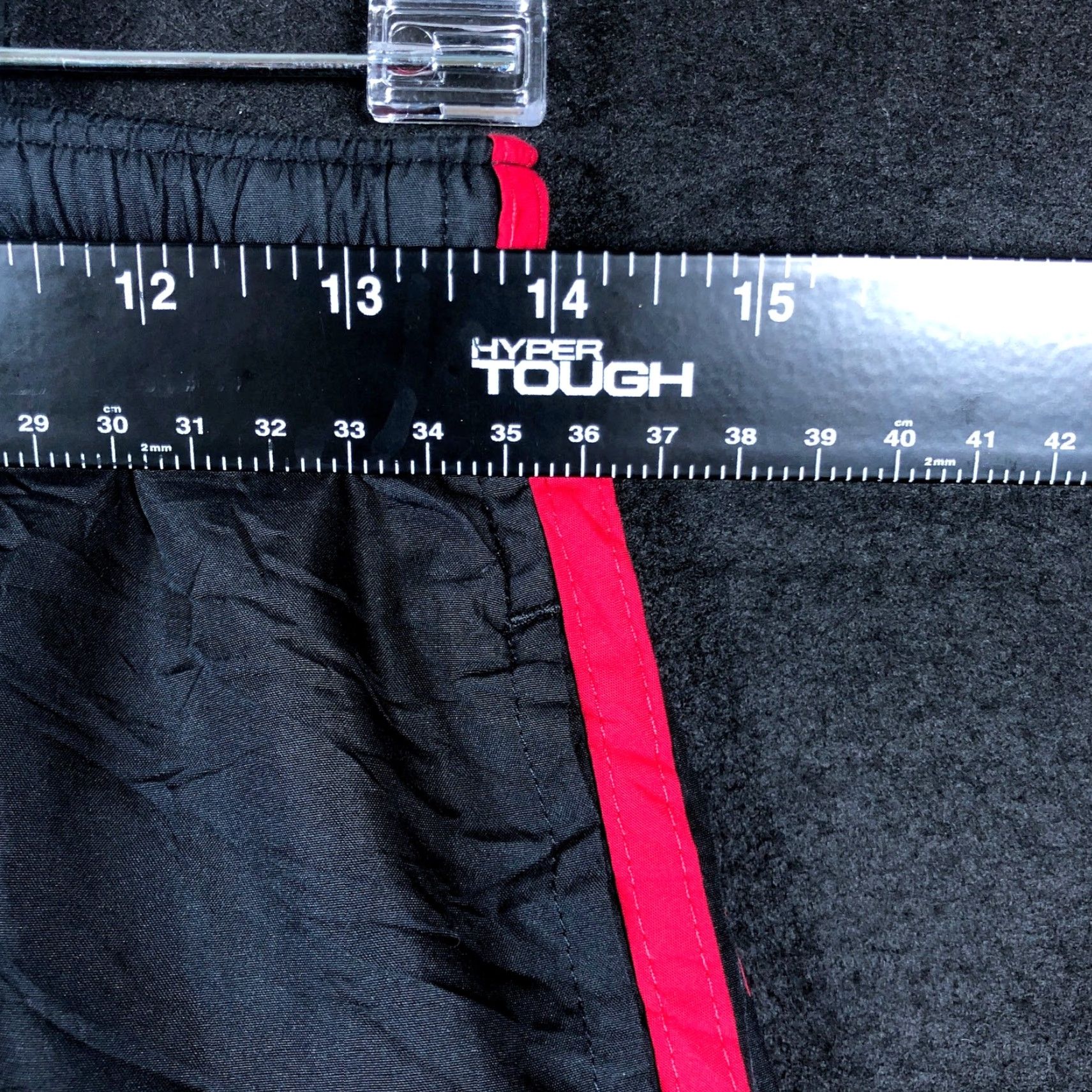 Adidas Adidas Mens Pants Black Red Rain Track Y2K Ankle Zip Drawstring Relaxed Small Size US 29 - 5 Thumbnail