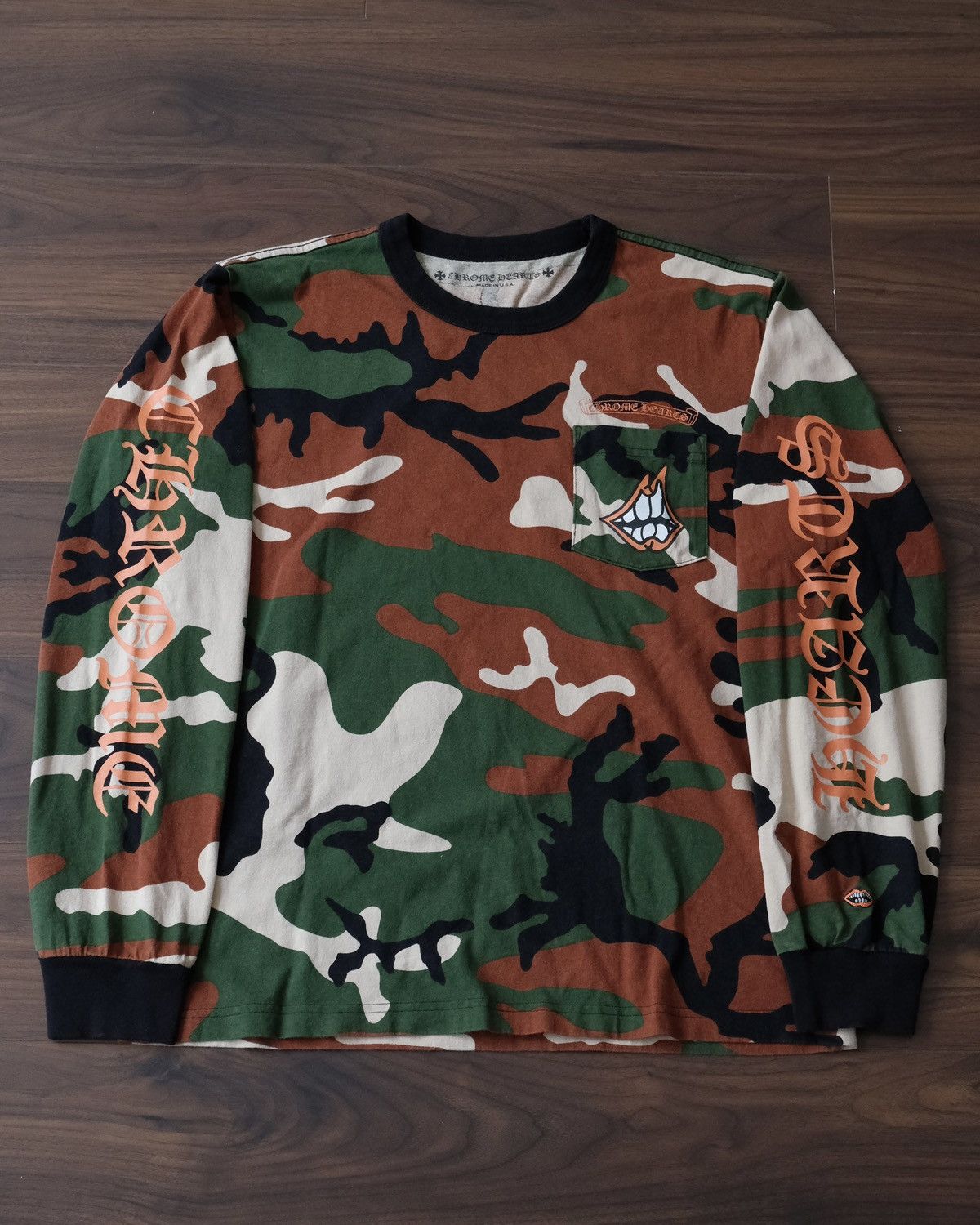 Chrome Hearts Chrome Hearts Matty Boy Camo Caution Long Sleeve Size Large Size US L / EU 52-54 / 3 - 5 Thumbnail