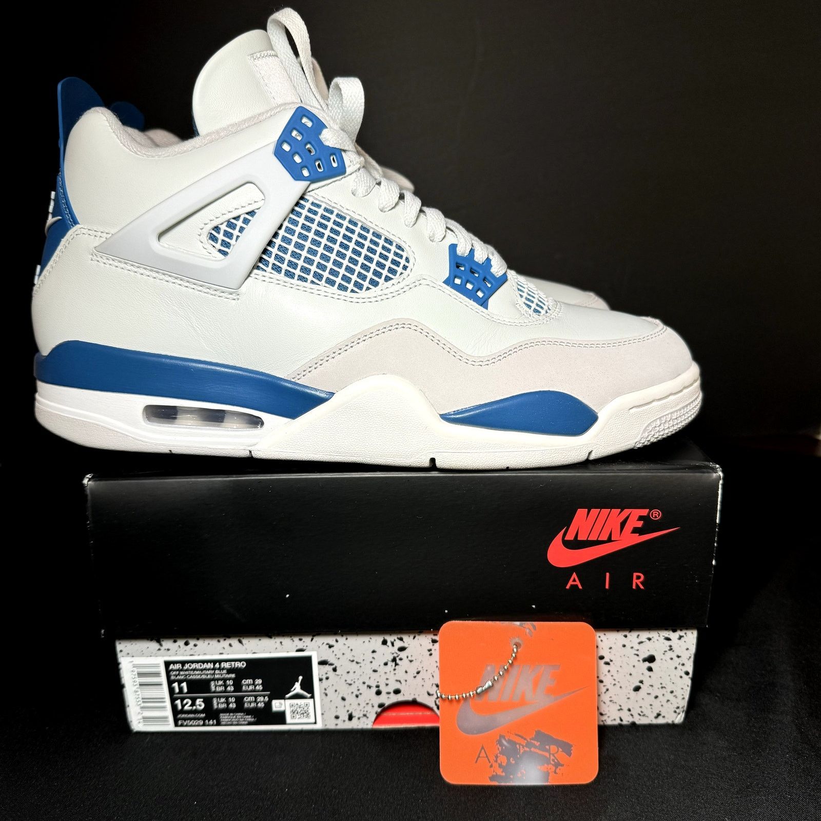 Jordan Brand × Nike Size 11 - Air Jordan 4 Retro Military Blue 2024 Men's Shoes Size US 11 / EU 44 - 1 Thumbnail