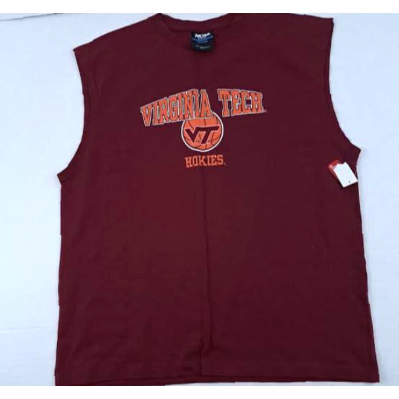 NCAA Virginia Tech Hokies Tank Top NWT NCAA XL Men's Burgundy Sleeveless T-Shirt Houston? Size US XL / EU 56 / 4 - 3 Thumbnail
