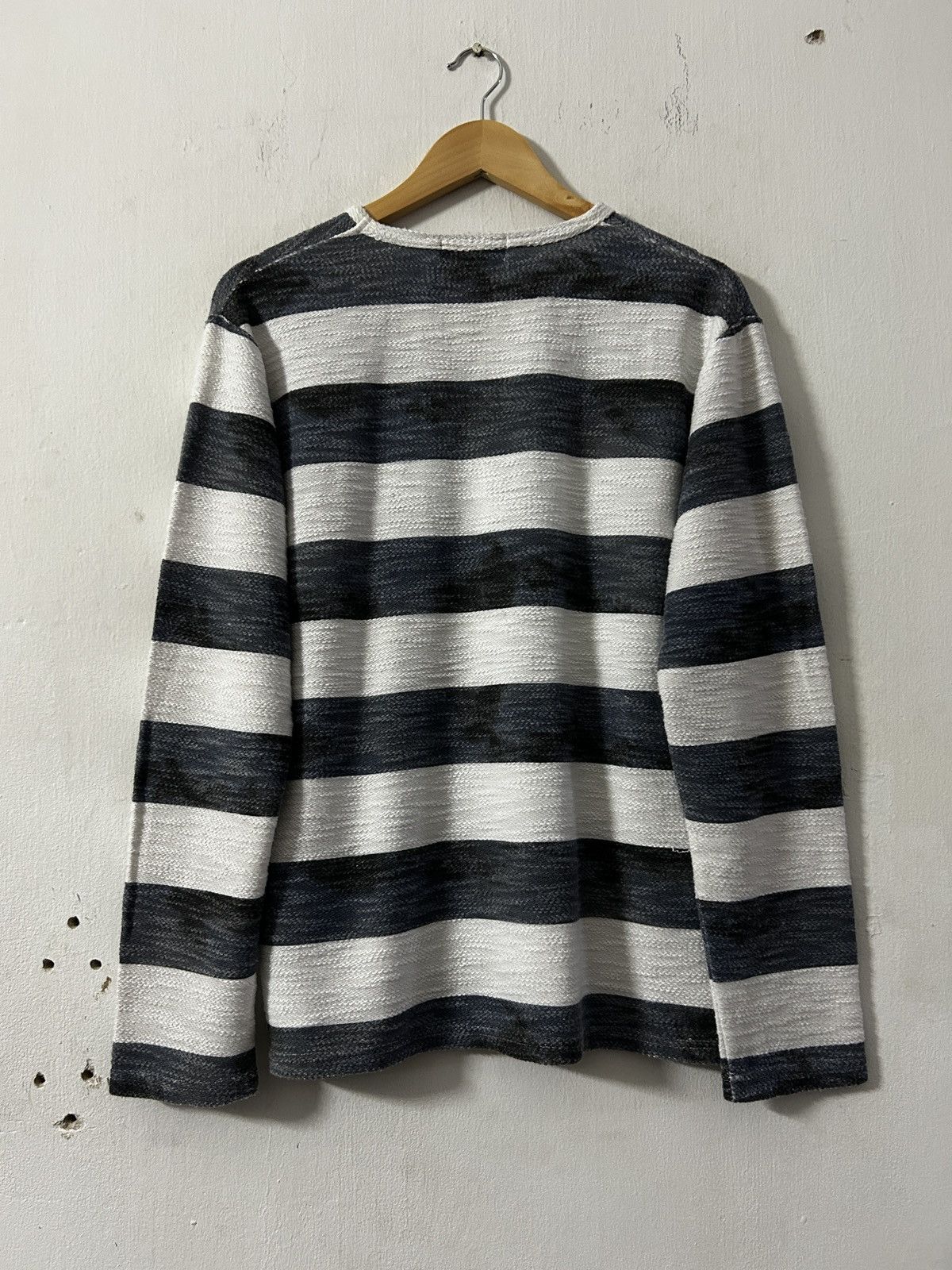 If Six Was Nine Japanese Brand 00’s In the Attic Homme Striped Longsleeve Size US L / EU 52-54 / 3 - 2 Thumbnail