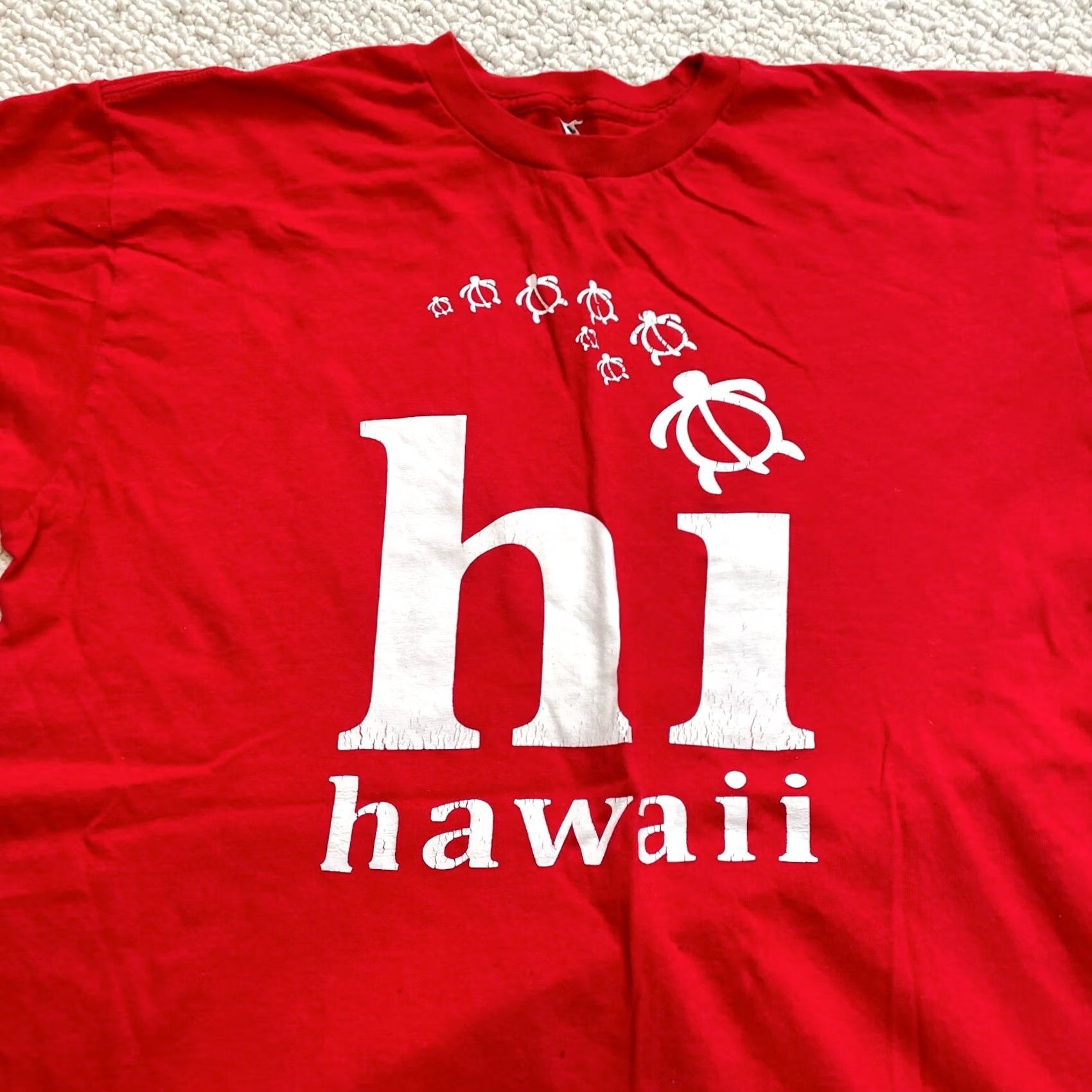 Logo 7 Alstyle Shirt Adult Large Red Hawaii Logo Cotton Short Sleeve Crew Ultimate HI Size US L / EU 52-54 / 3 - 3 Thumbnail
