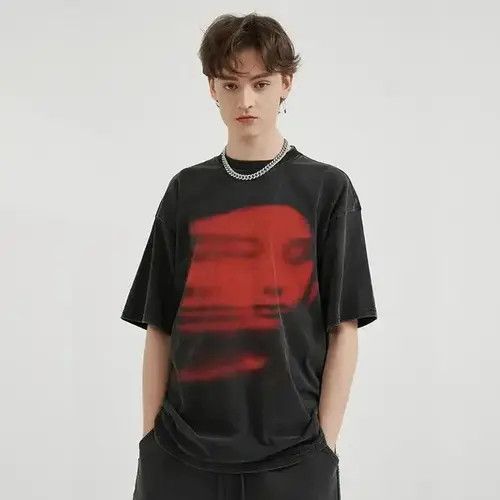 VIBE Red Face Graphic T Shirt Size US M / EU 48-50 / 2 - 1 Thumbnail