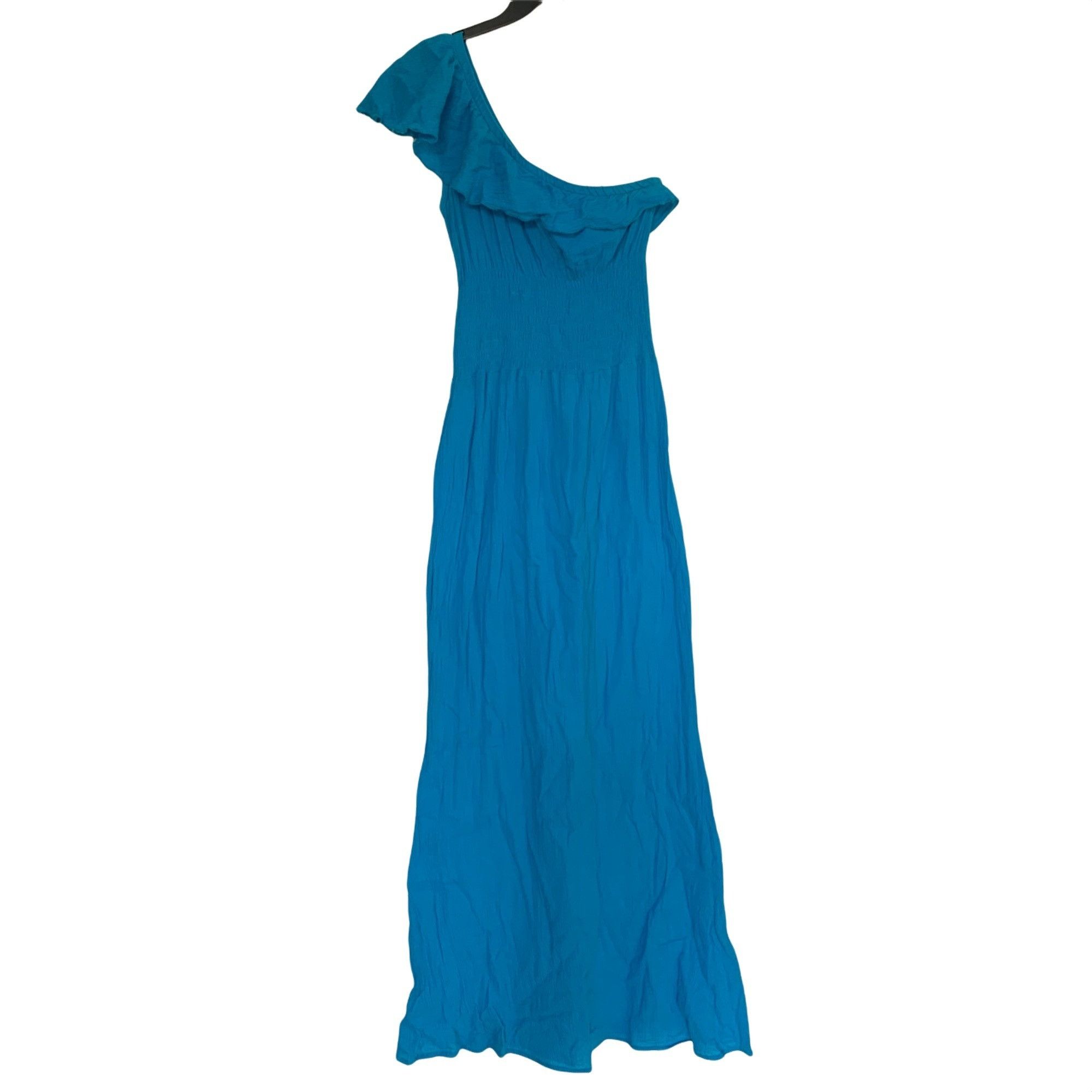 Other Polka Dots Blue Gauze One Shoulder Maxi Dress Medium Size M / US 6-8 / IT 42-44 - 1 Thumbnail