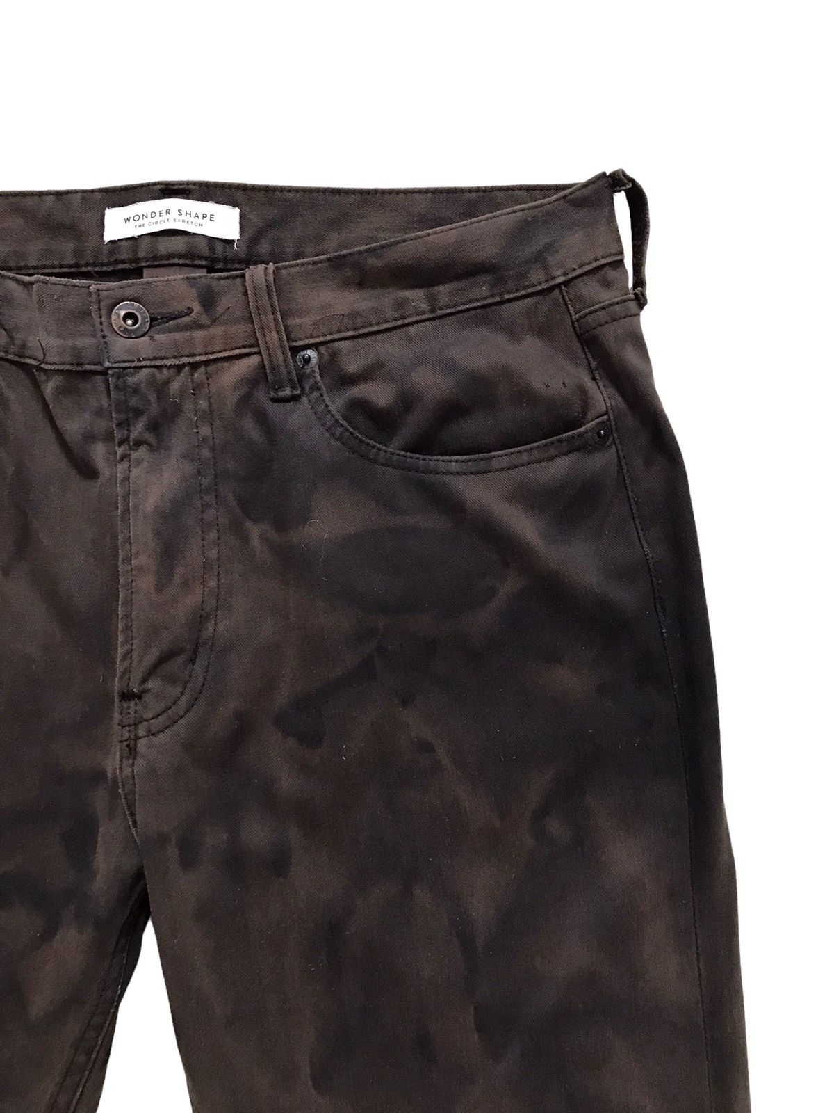 Japanese Brand GU Wonder Shape Acid Wash The Circle Stretch Pants Size US 34 / EU 50 - 5 Thumbnail