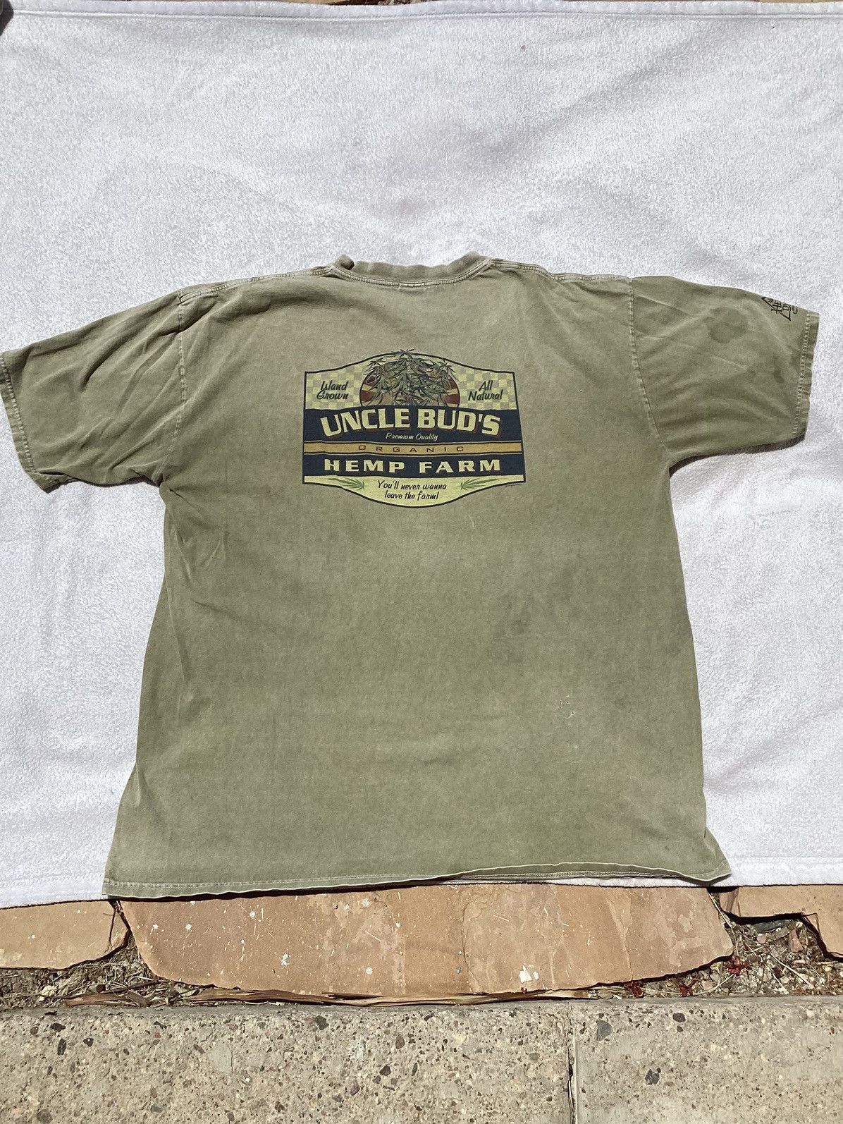 Other Vtg 90s uncle buds hemp farm Hemp dyed crazy shirt distres T Size US XXL / EU 58 / 5 - 1 Thumbnail