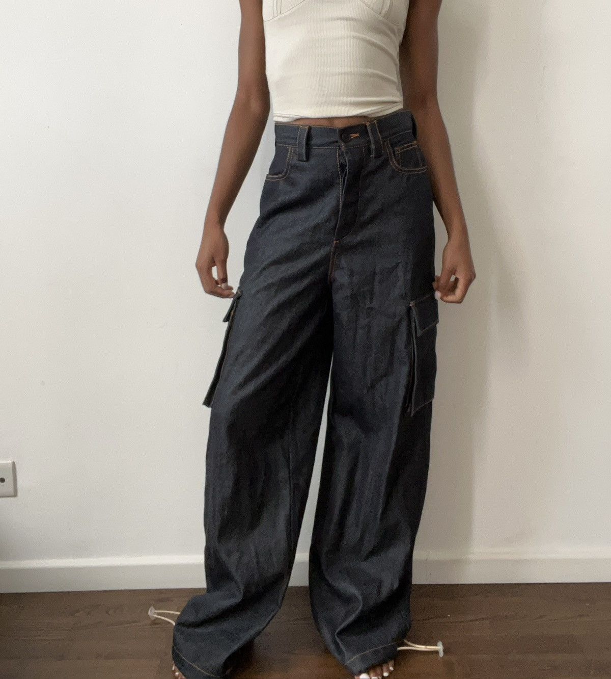 Sunnei Sunnei Navy Cargo jeans Size 27" / US 4 / IT 40 - 3 Thumbnail