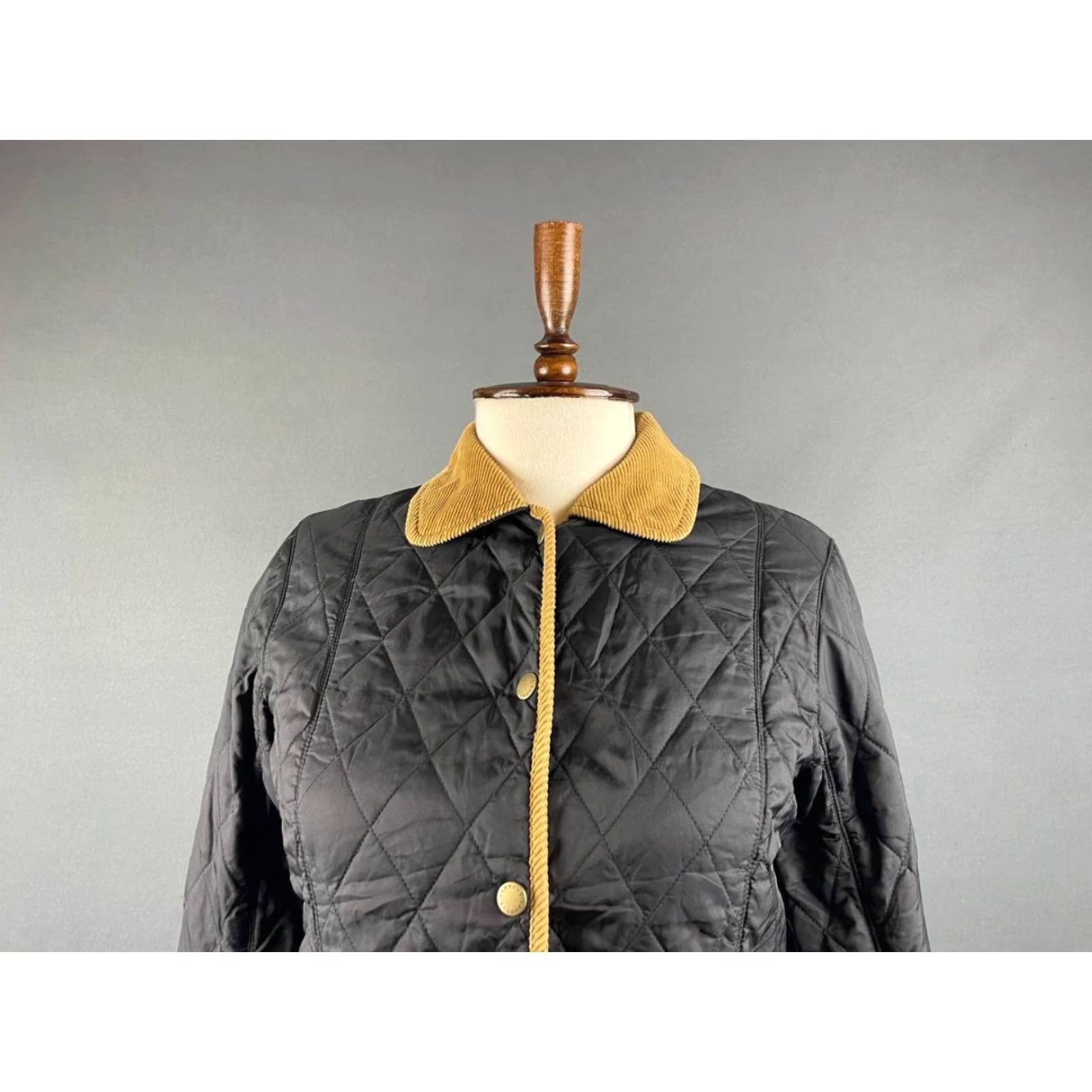Barbour Barbour Jacket Women's Size 34 Black Long Sleeve Button Collared Business Casual Formal Travel Pocket Size XXS / US 00 / IT 34 - 4 Thumbnail