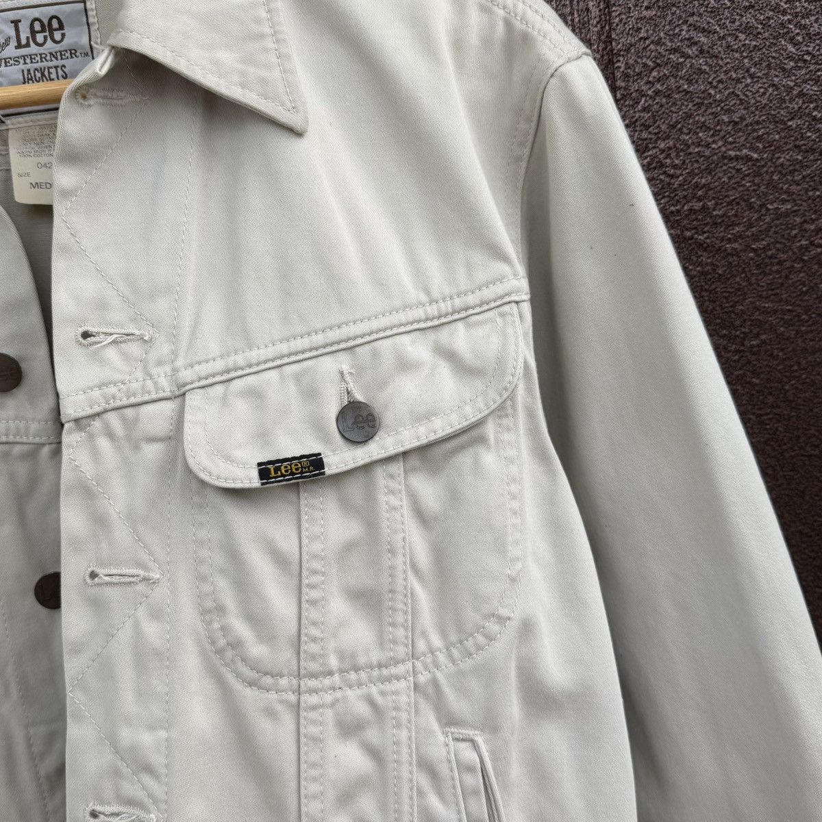 Lee Vintage Lee Westerner Jacket Cream Denim Western Trucker Size US M / EU 48-50 / 2 - 3 Thumbnail
