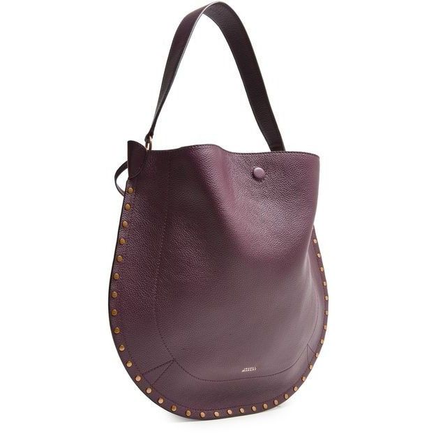 Isabel Marant Isabel Marant Oskan Hobo Sof Burgundy Red Leather Shoulder B Size ONE SIZE - 2 Thumbnail