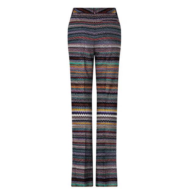 Missoni o1g2r1mq1124 Chevron Trouser in Dark Multicolor Size 28" / US 6 / IT 42 - 2 Thumbnail
