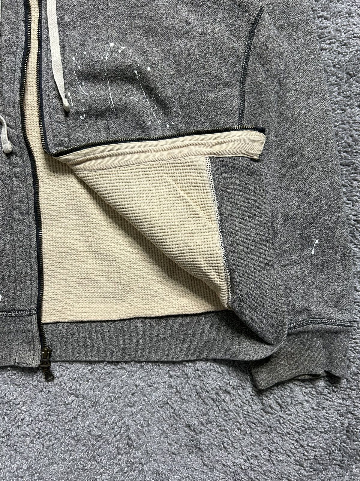 Vintage 80s Polo Ralph Lauren Thermal Paint Zip Hoodie Sweat