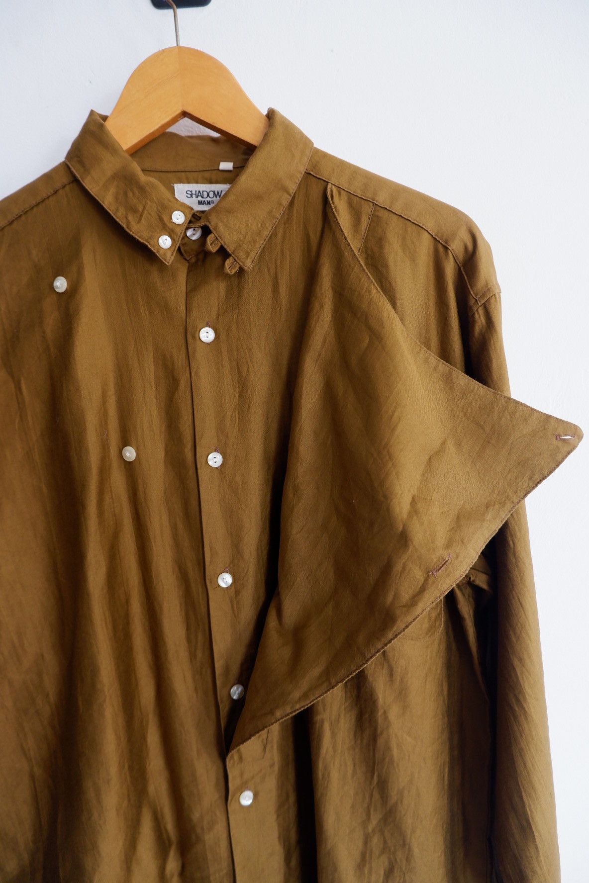 Issey Miyake Vintage Shadow Man Asymetric Button Shirt Size US M / EU 48-50 / 2 - 6 Thumbnail