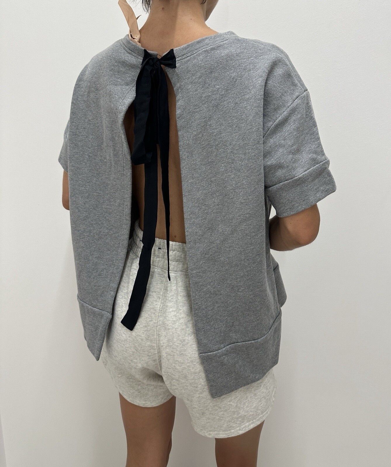 Other Numero 21 T-shirt Gray Cotton Top Open Back Size 44 Size M / US 6-8 / IT 42-44 - 9 Thumbnail